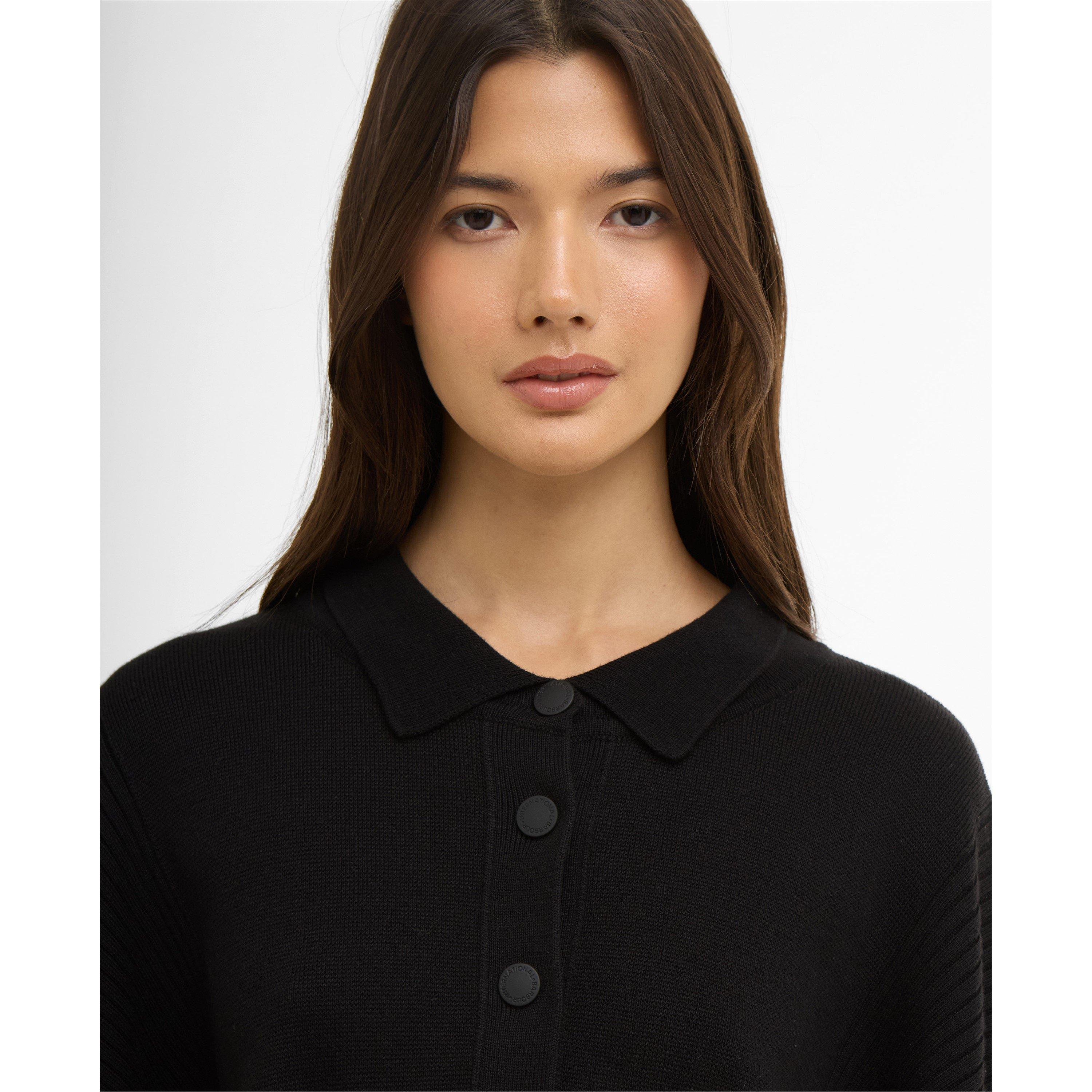Black - Barbour International - Womens Gigi Knitted Bomber - 5