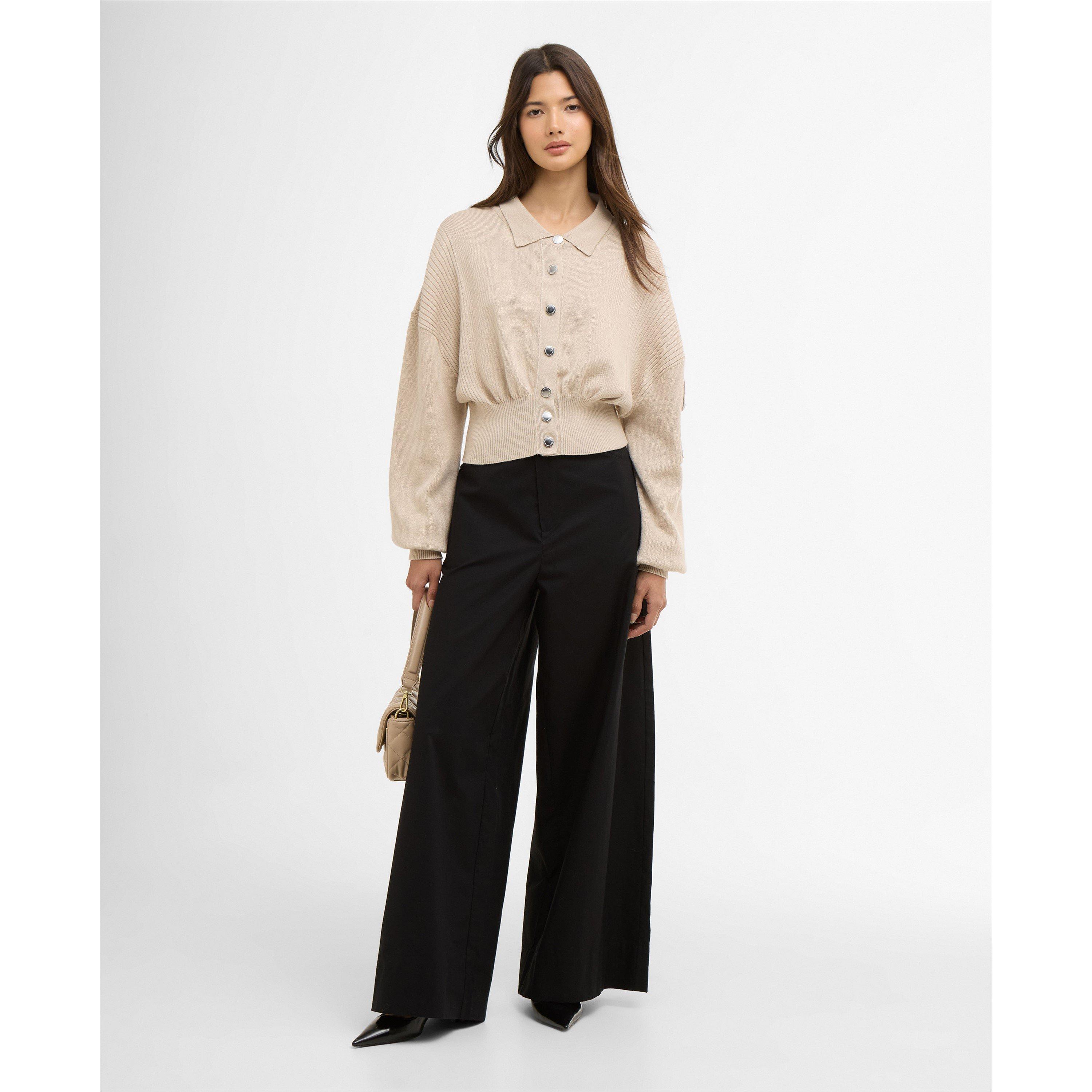 Cement - Barbour International - Womens Gigi Knitted Bomber - 6