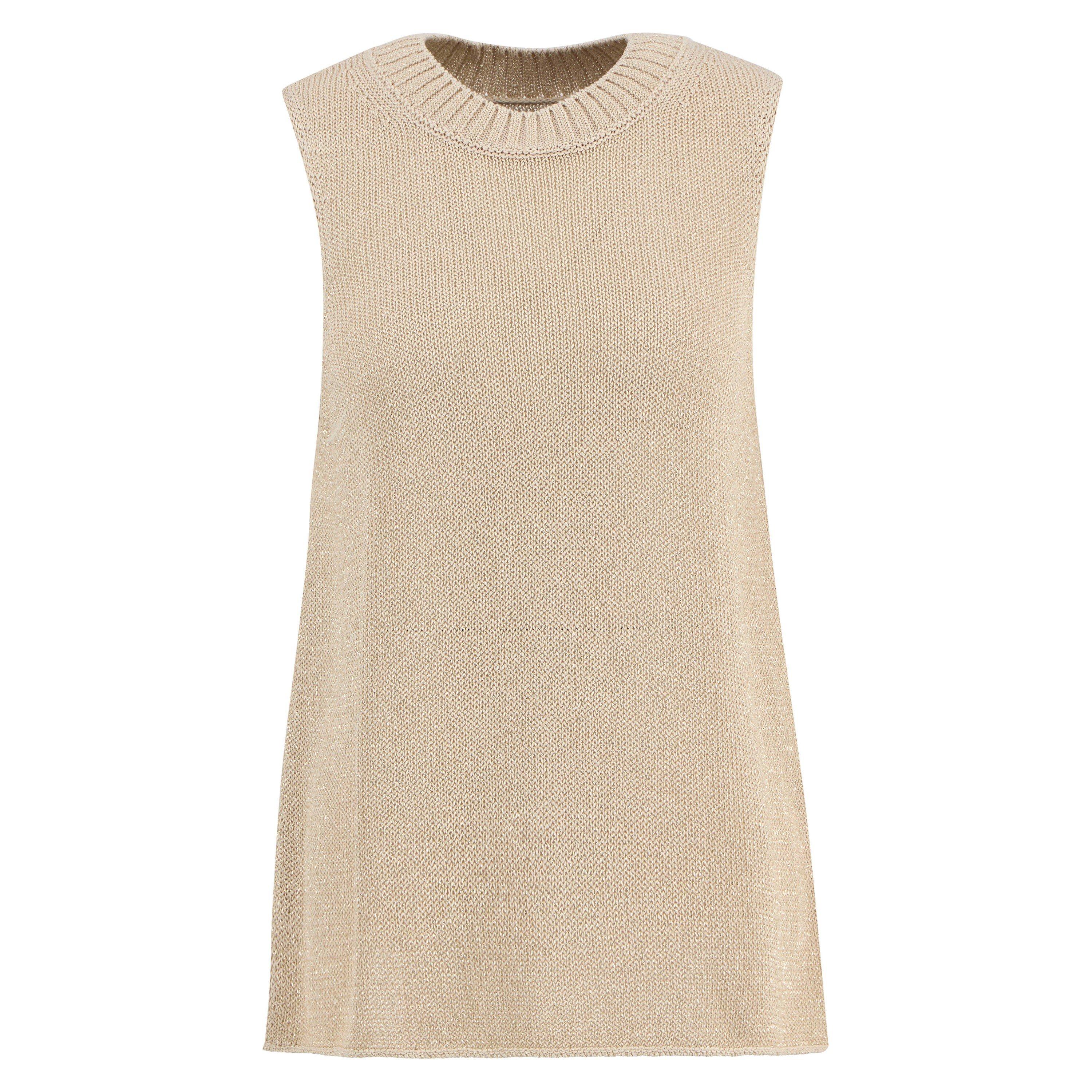 Ecru - Barbour International - Women's Knitted Sweater Vest - 1