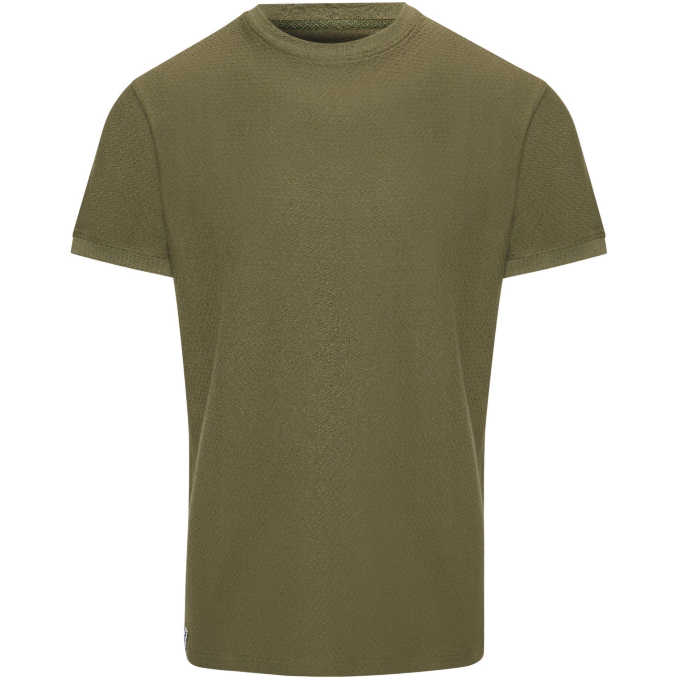 Threadbare Men's Gosford Lightweight Ribbed Knitted Top - Khaki - Large
