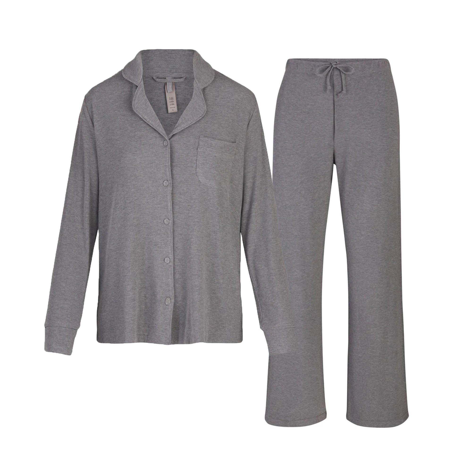 SKIMS Womens Soft Lounge Sleep Set - Heather Grey - Size 16 (XL)