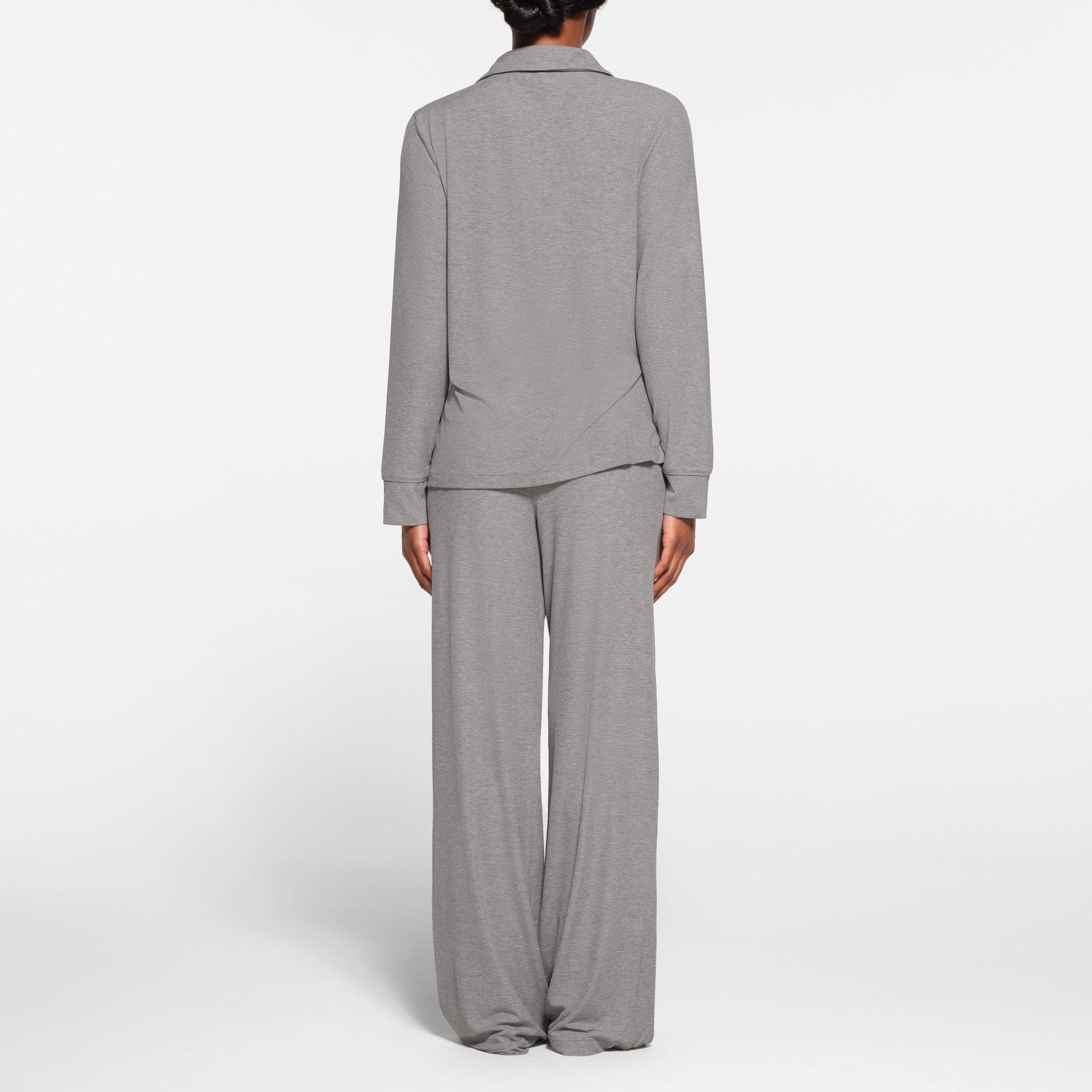 Heather Grey - SKIMS - Womens Soft Lounge Sleep Set - 3