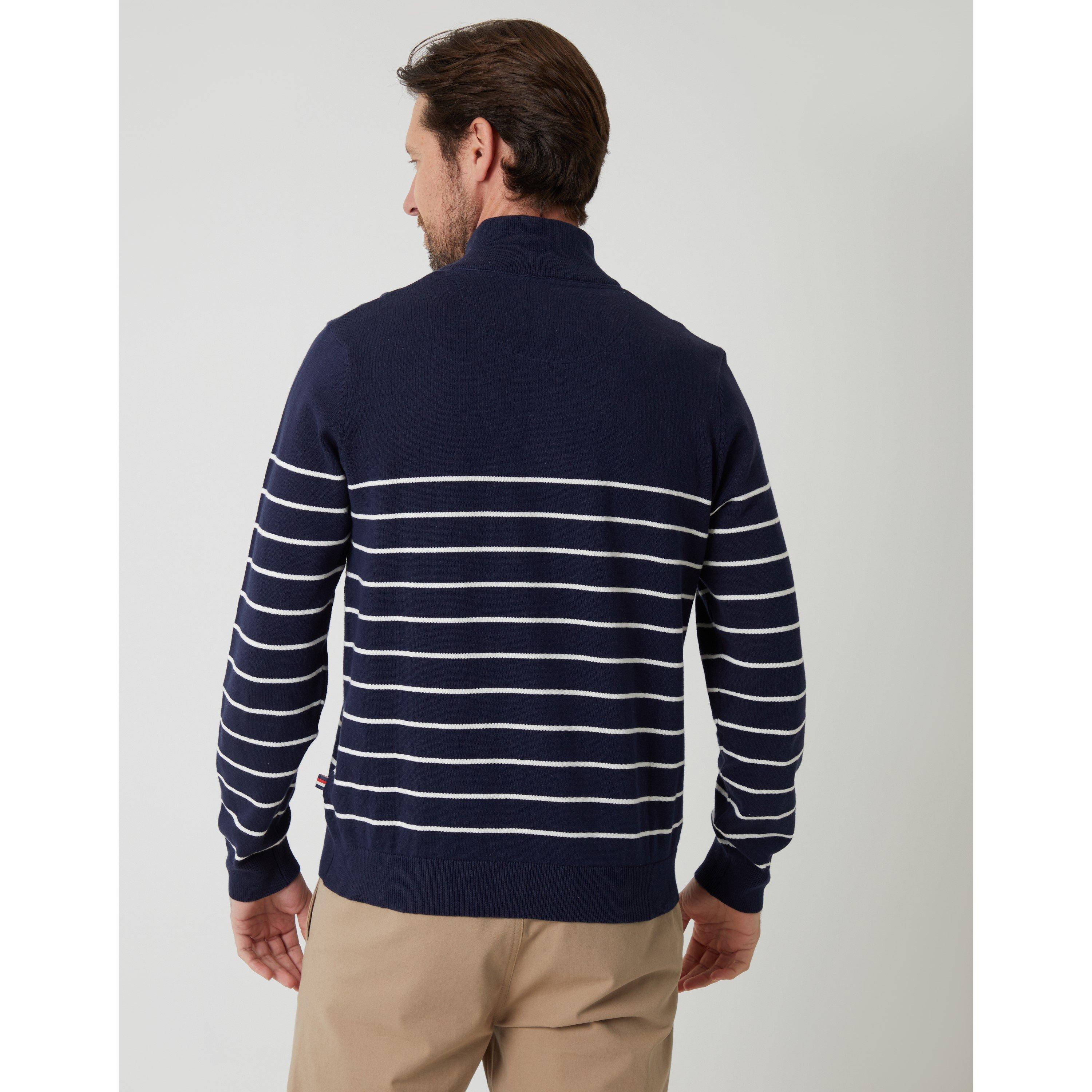 Marine/Ecru - Saltwell - Saltwel Quarter-Zip Knitted Top - 3