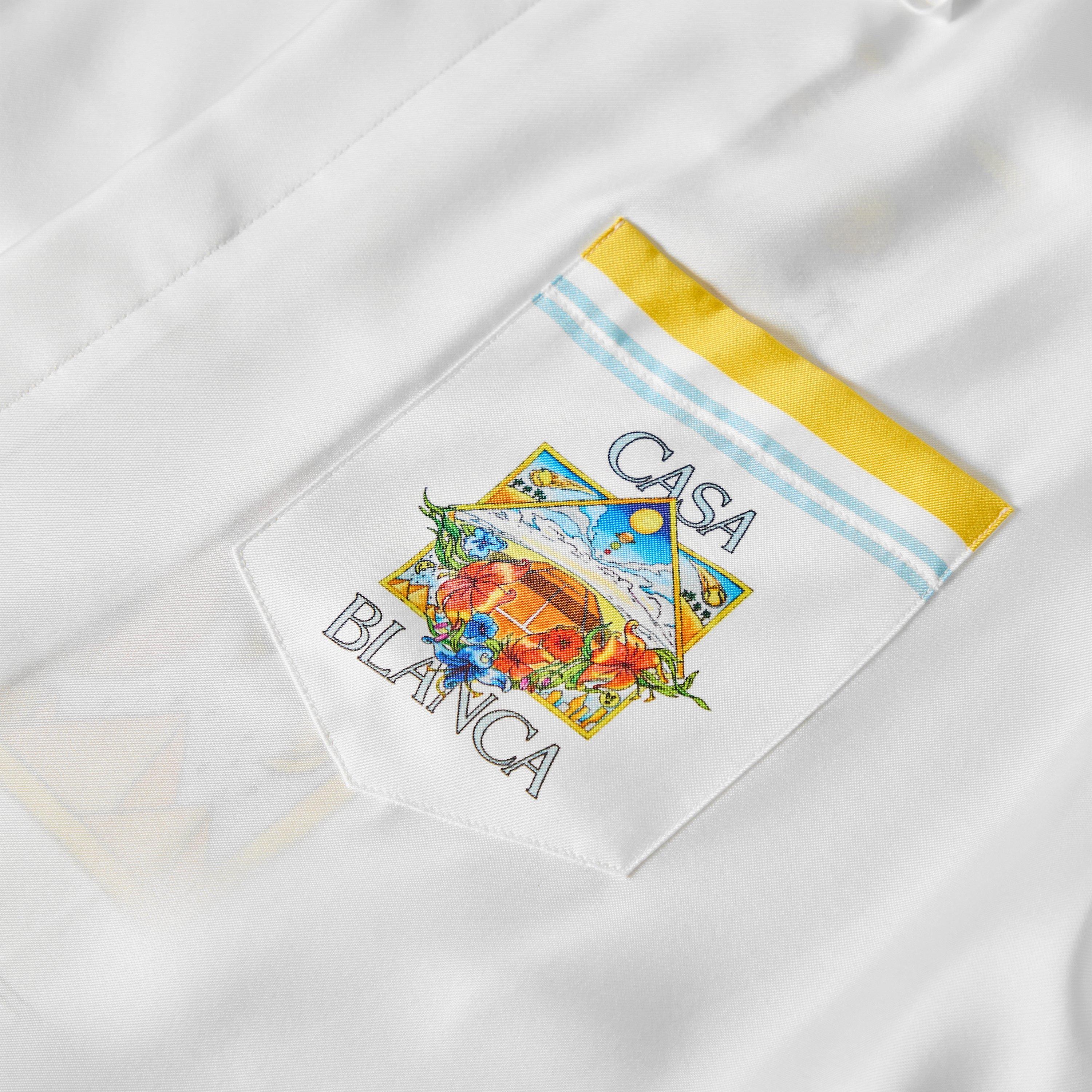 White - Casablanca - Men's Short Sleeve Bowling Shirt - 3