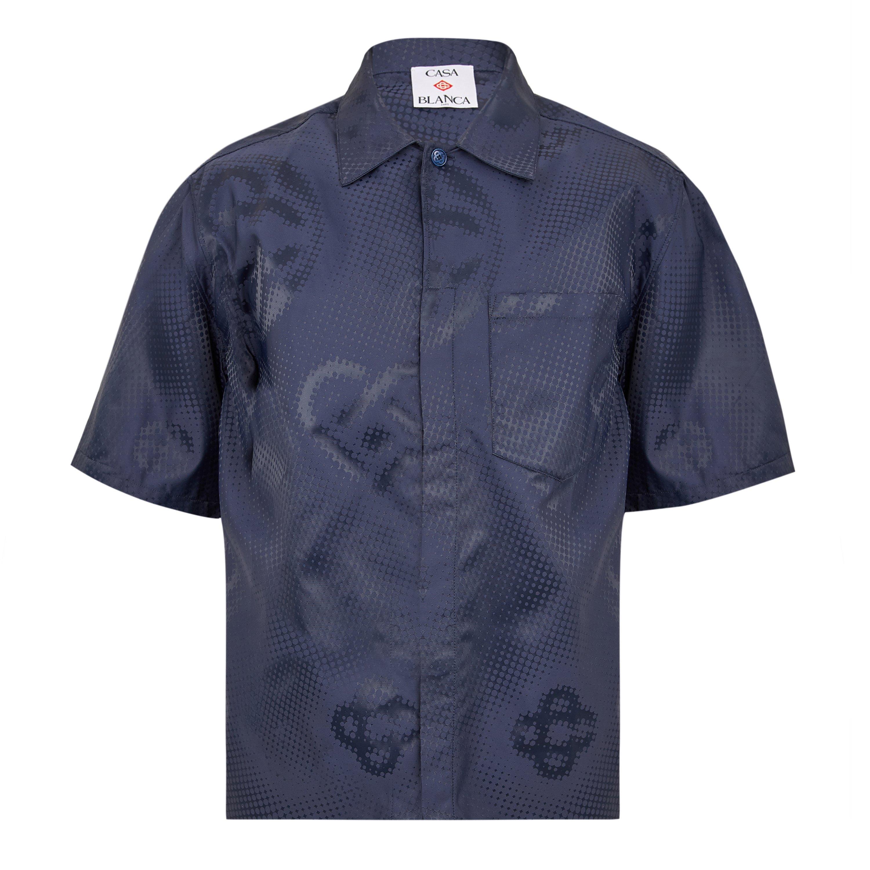 Satin Black - Casablanca - Men's Short Sleeve Bowling Shirt - 1