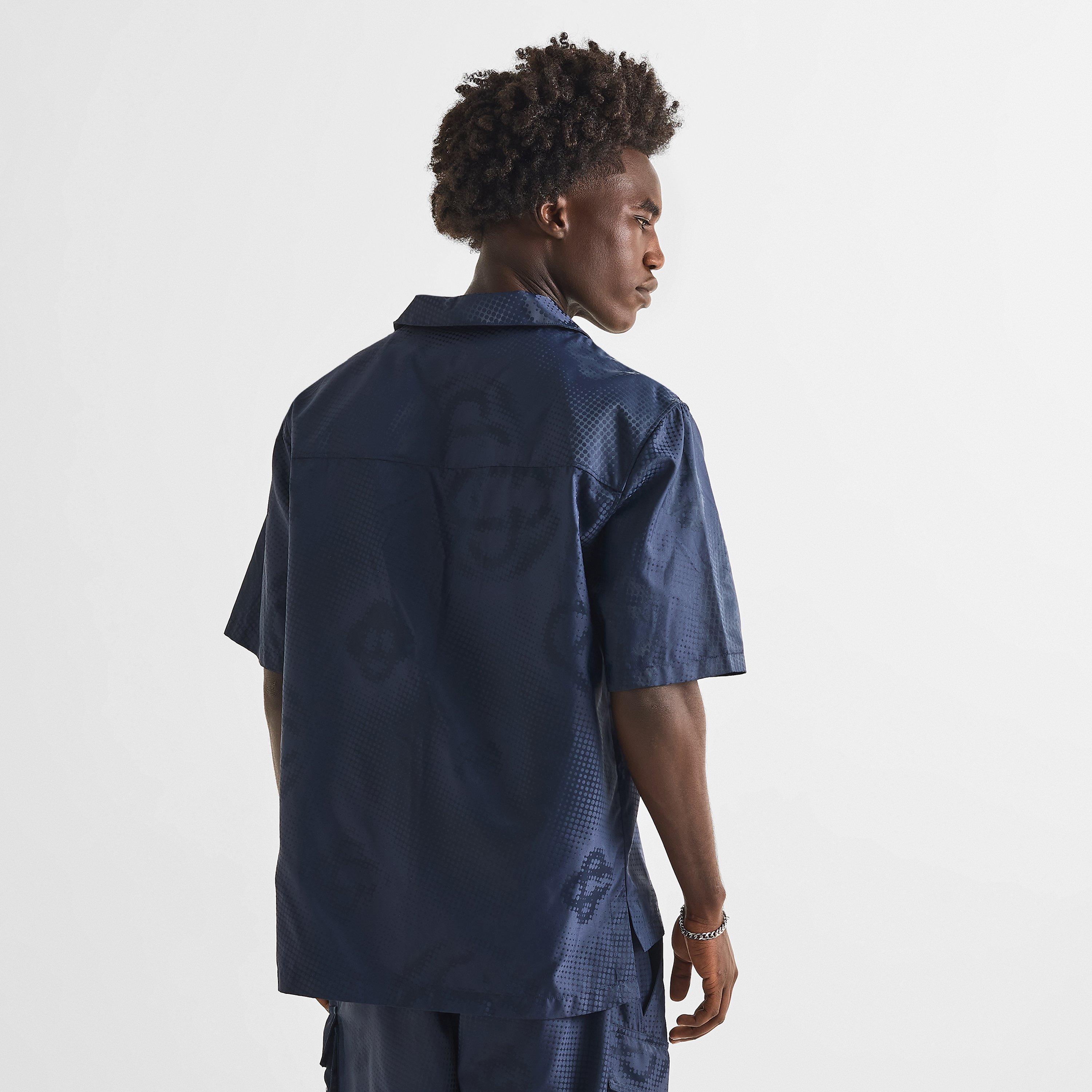 Satin Black - Casablanca - Men's Short Sleeve Bowling Shirt - 4