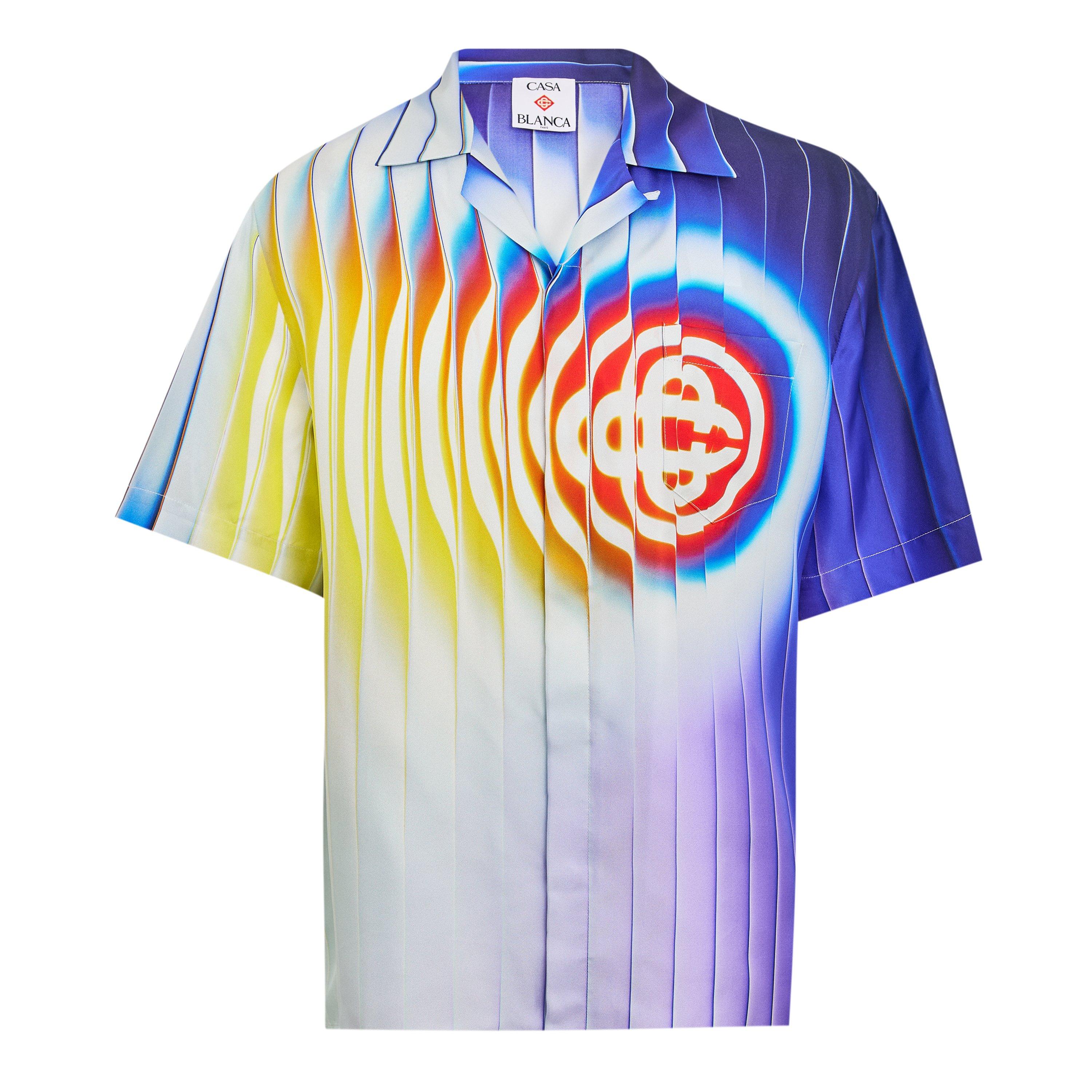 Casablanca Men's Short Sleeve Bowling Shirt - Multi - Medium