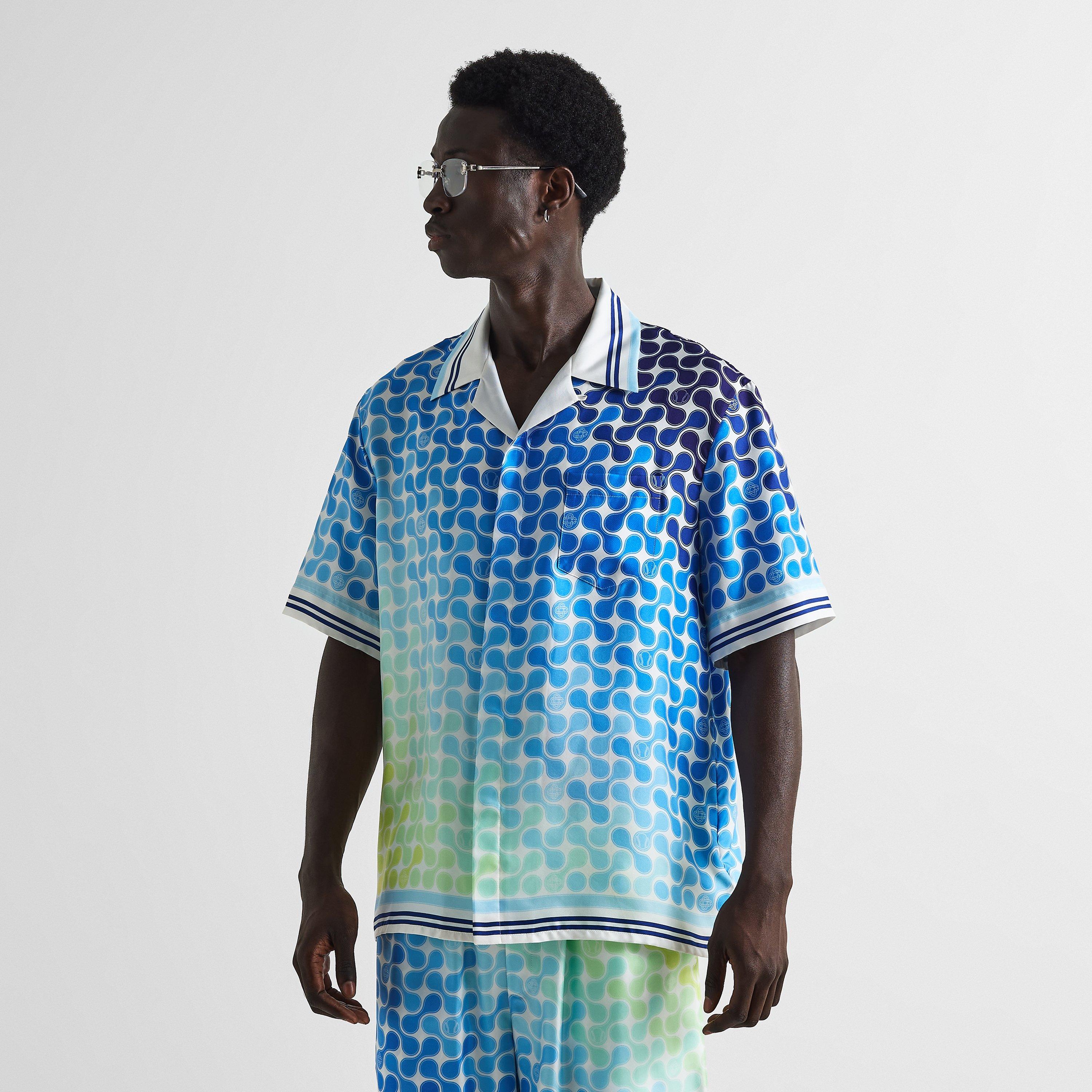 Blue - Casablanca - Men's Short Sleeve Bowling Shirt - 3