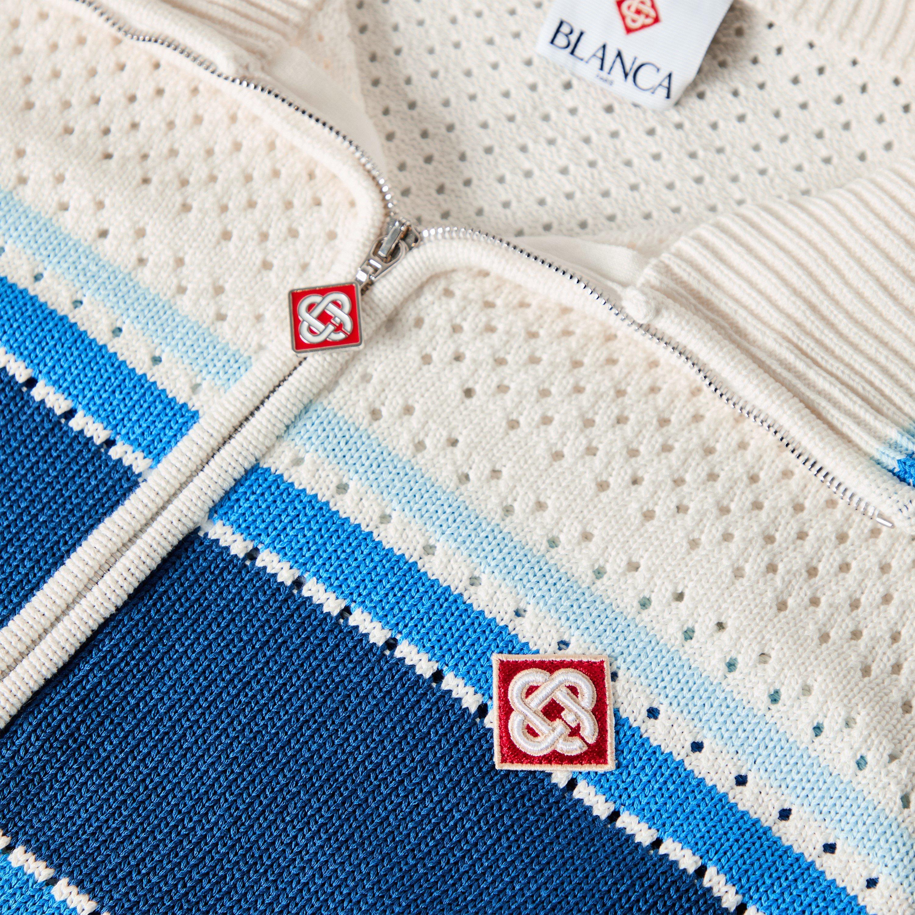 White/Blue - Casablanca - Men's Knitted Top - 3