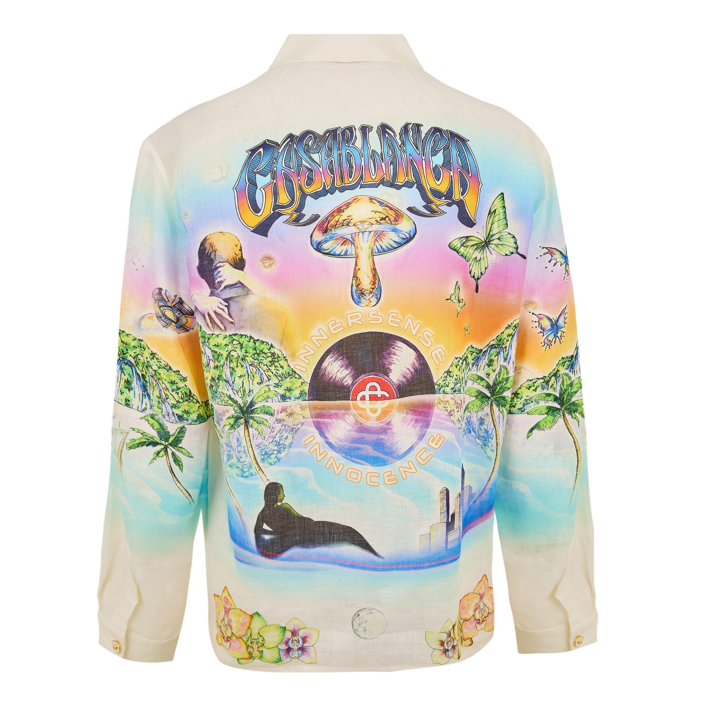 White - Casablanca - Men's Long Sleeve Bowling Shirt - 2