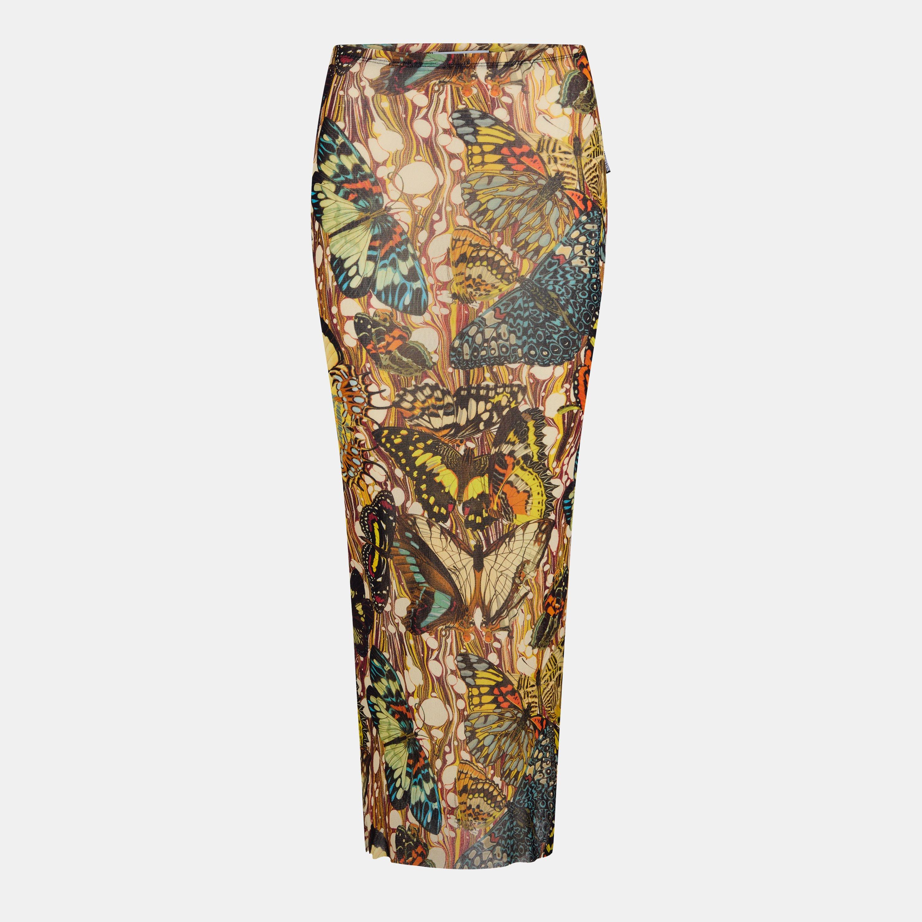 Yellow/Multi - Jean Paul Gaultier - Women's Papillon Maxi Skirt - 1