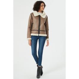 Be You B Suedette Aviator Jacket