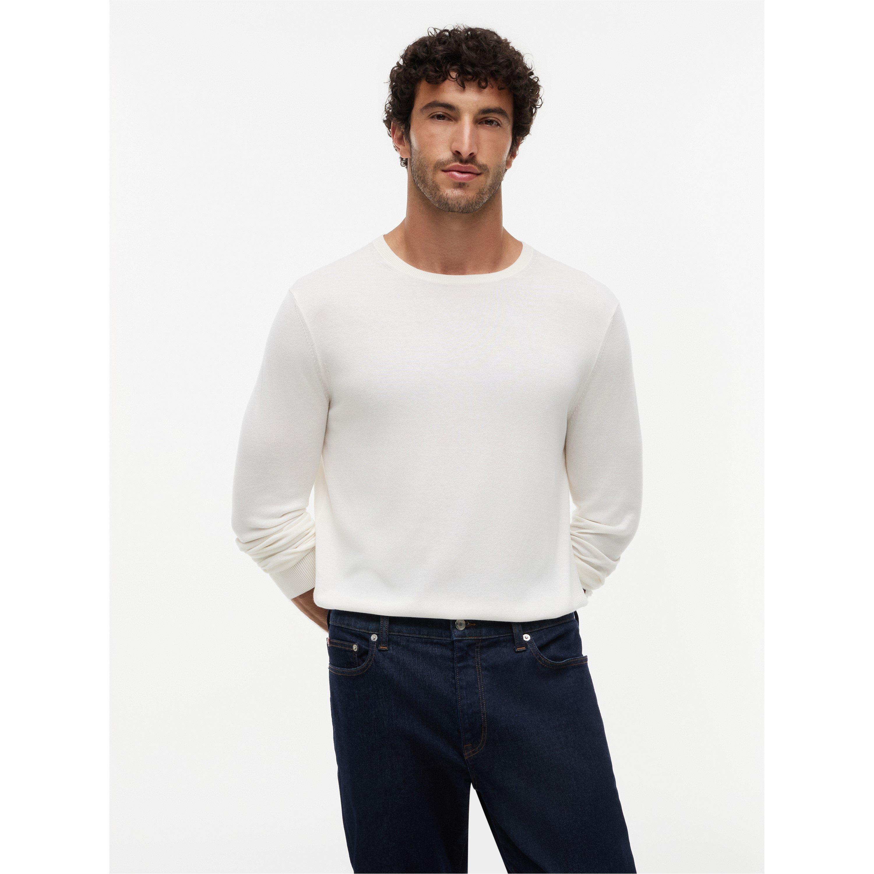 Ivory - Tommy Hilfiger - Men's Crew Neck Jumper - 2