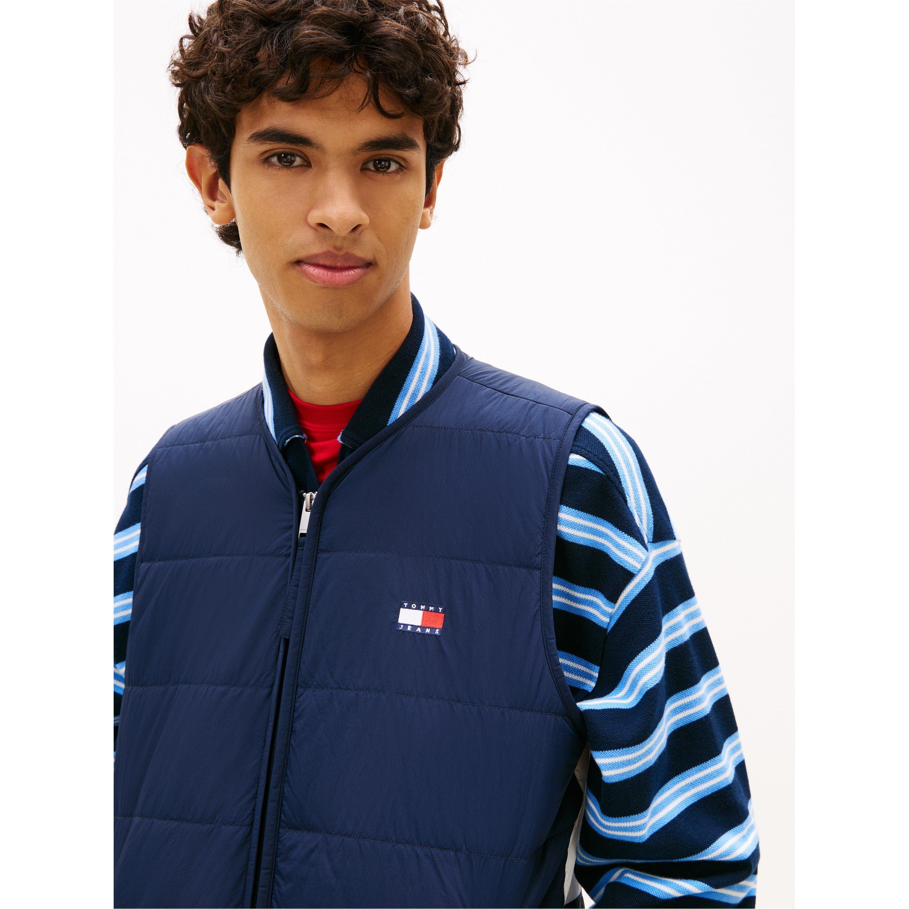 Dark Night Navy - Tommy Jeans - TJ Flag Quilt Vest Sn62 - 3