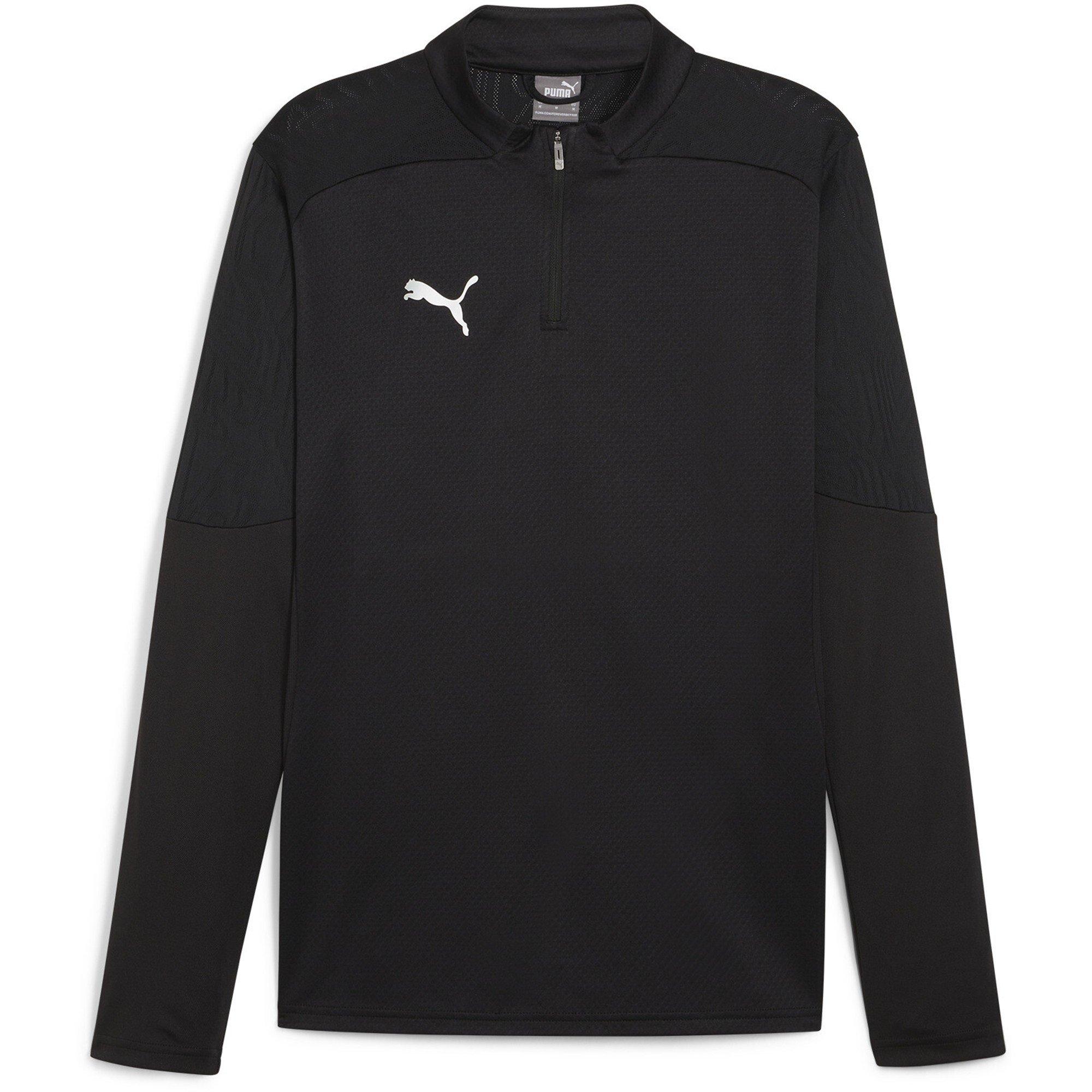 Puma Men's Teamfinal Training 1/4-Zip Fleece - Black/Si - XS