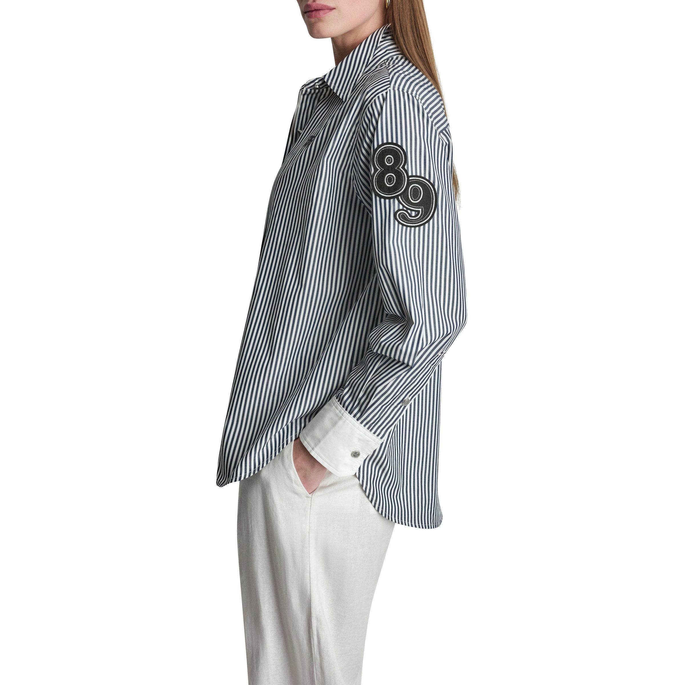 Navy/White - DKNY - DKNY Pinstripe Shirt Ld62 - 3