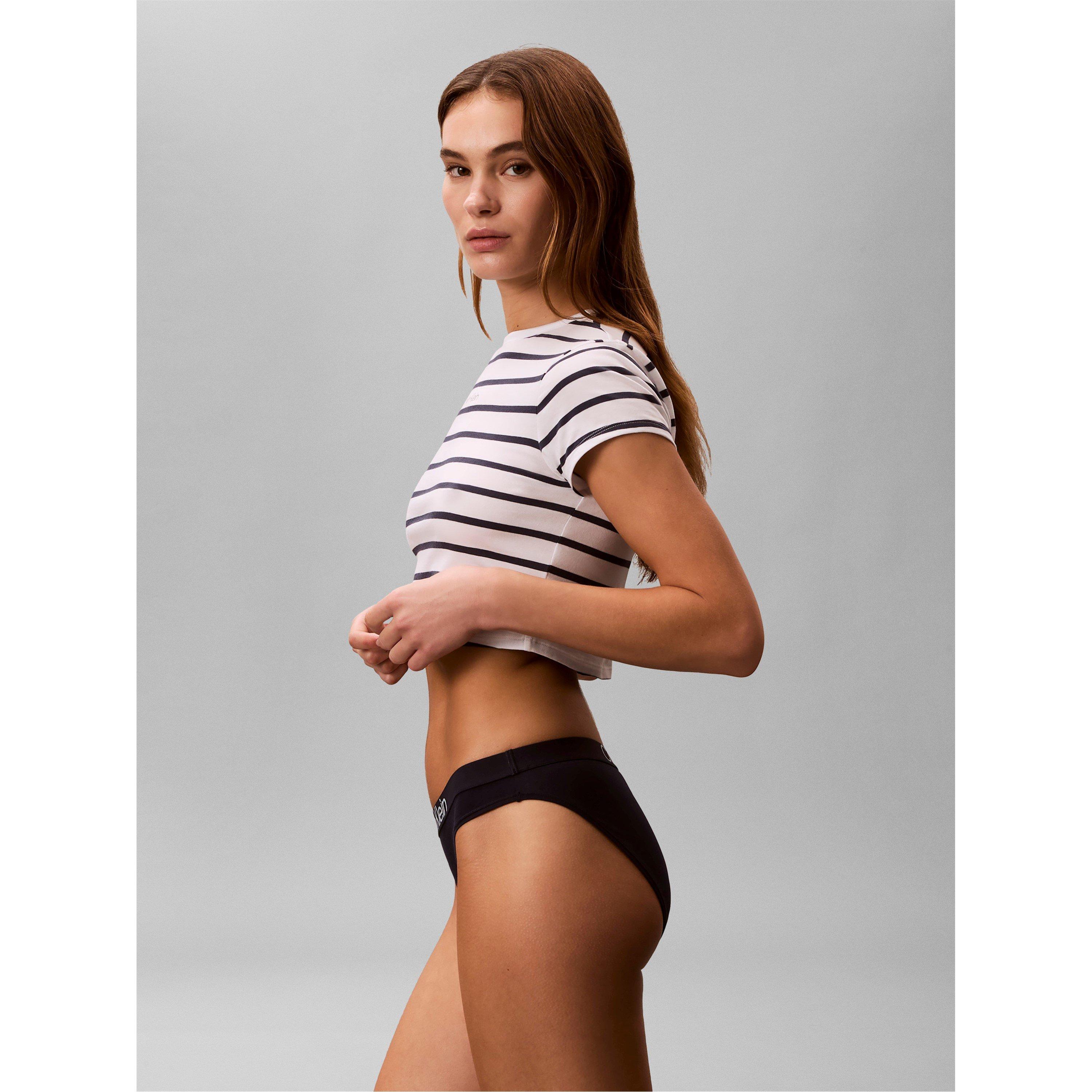 Black/White - Calvin Klein - Calvin Str Baby Tee Ld62 - 3