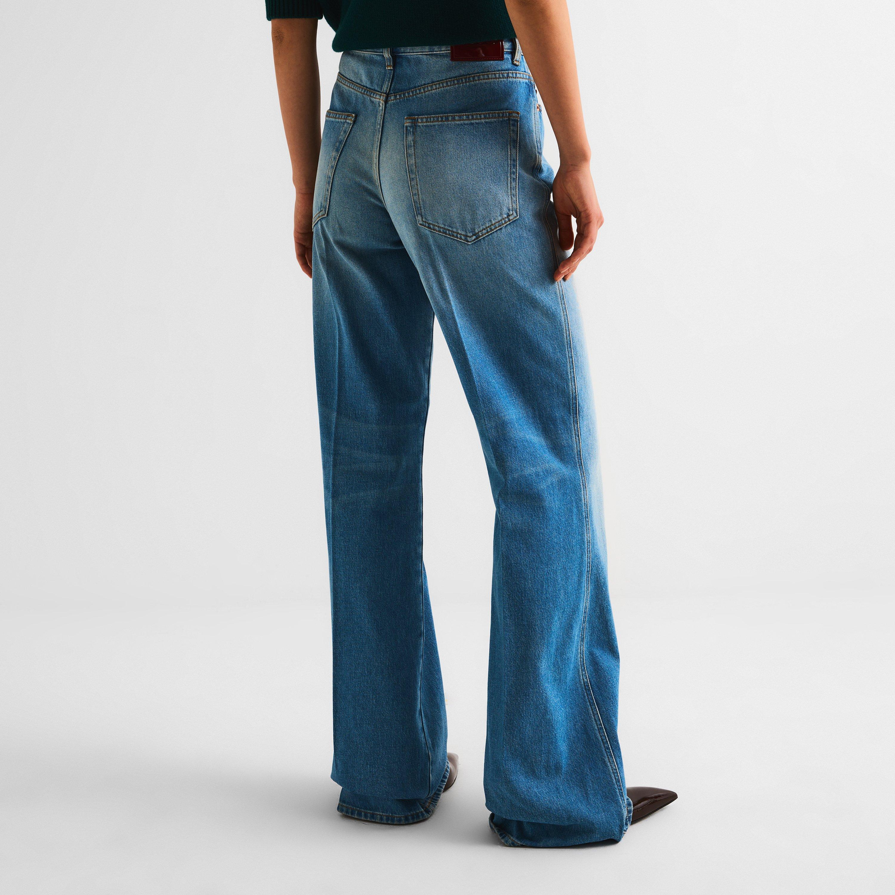 Blue - Gucci - Women's Boyfriend Wide Leg Jeans - 4