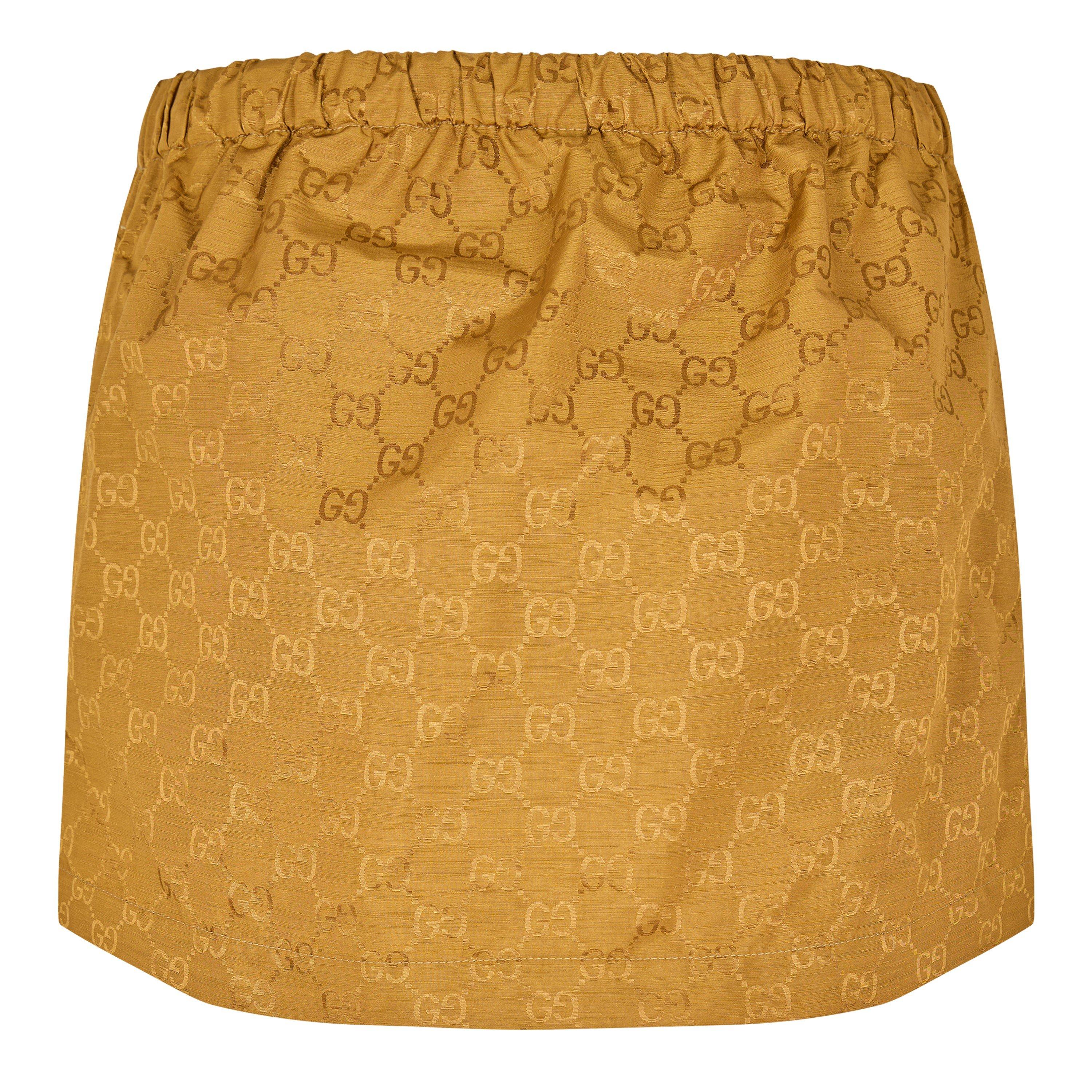 Caramel Suede - Gucci - Gucci Mini GG Skirt Ld62 - 2