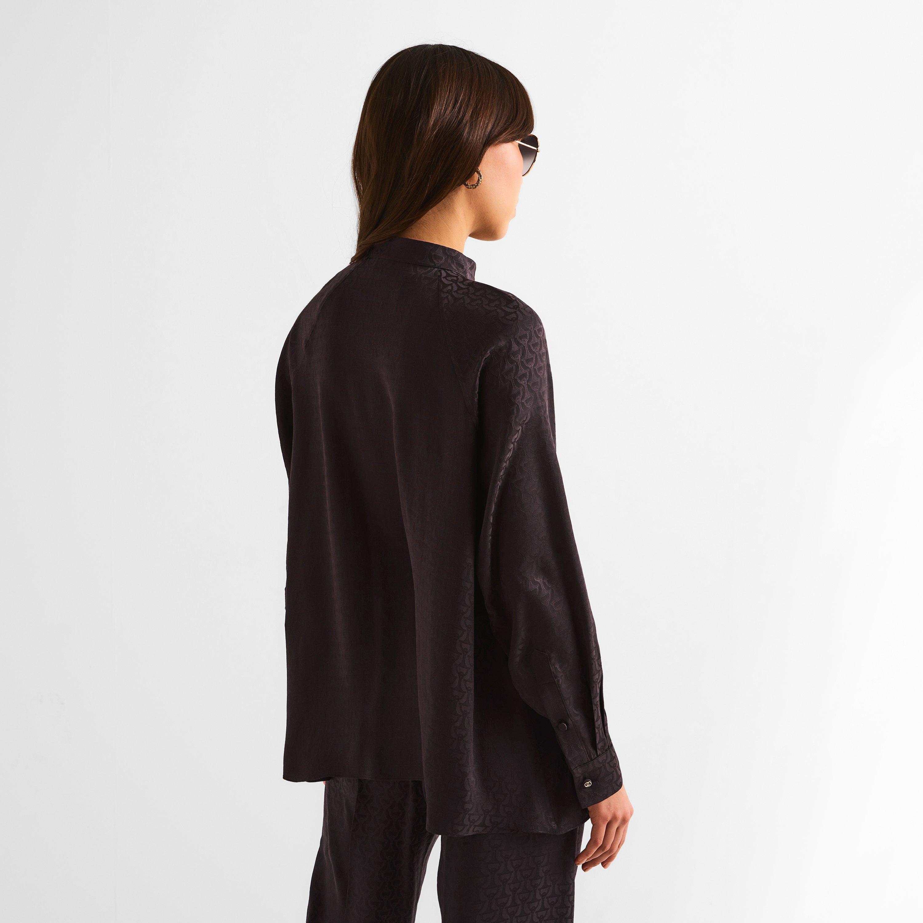 Chocolate - Gucci - Women's Long Sleeve Patterned Shirt - 4