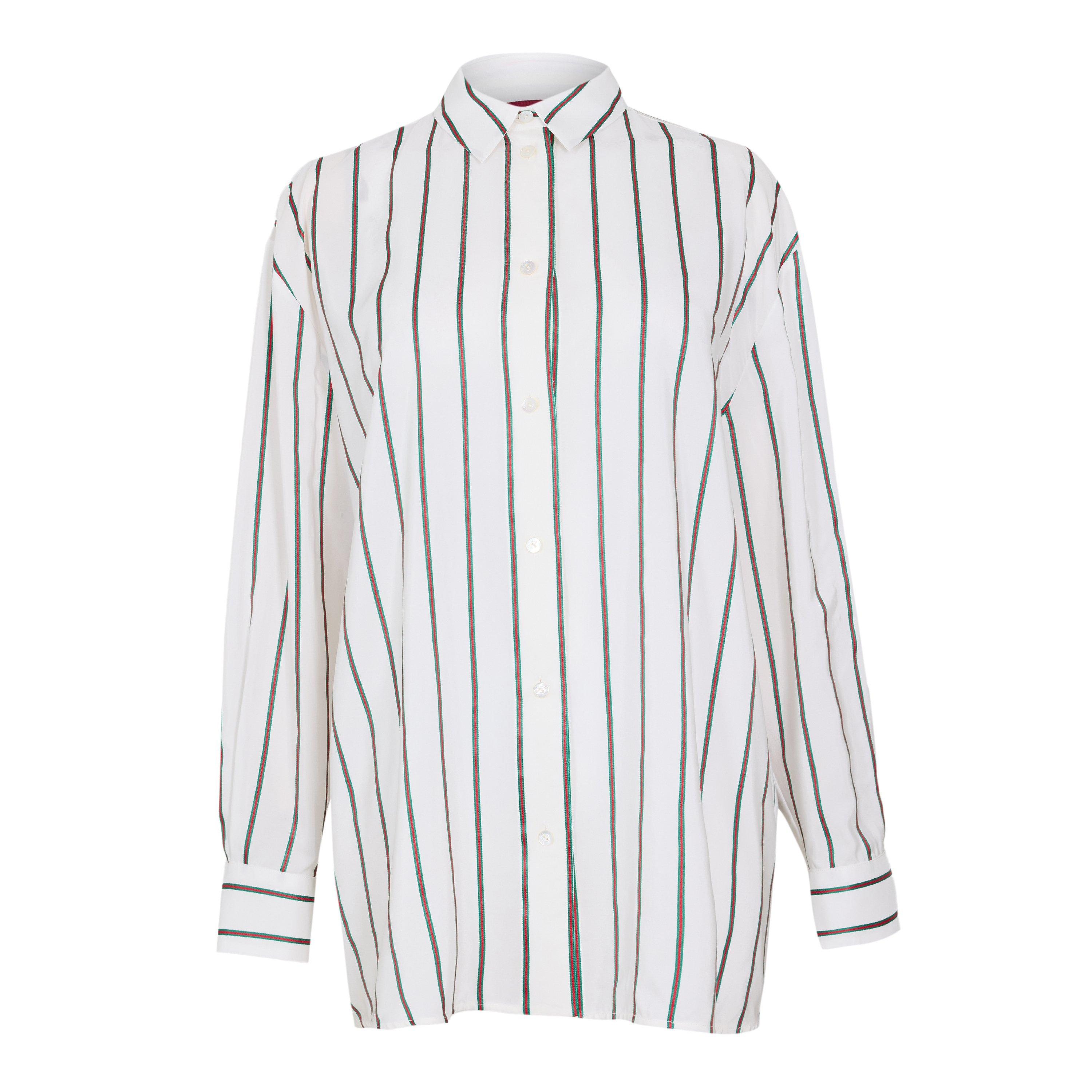 White/Green/MC - Gucci - Gucci Web LS Shirt Ld62 - 1