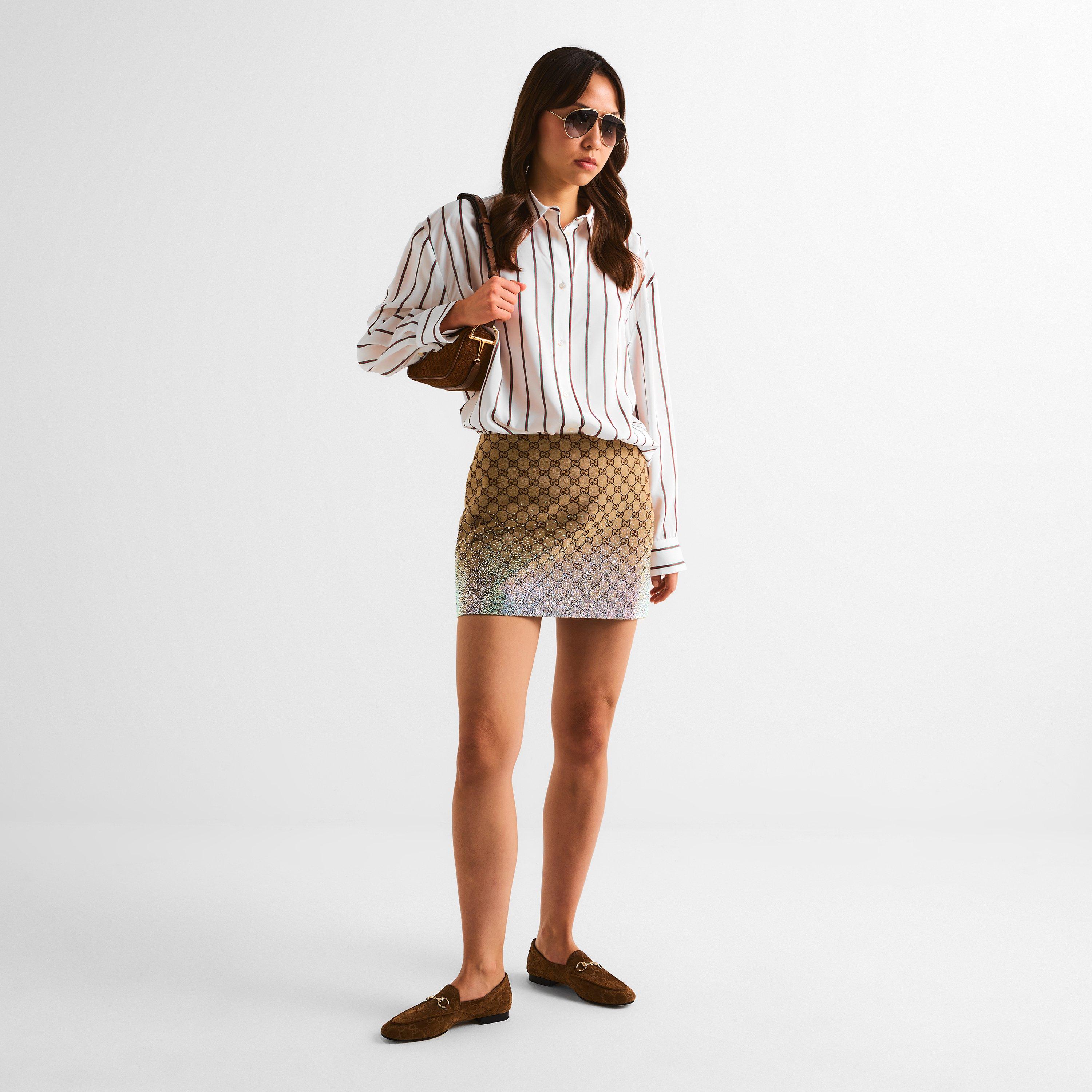 White/Green/MC - Gucci - Women's Long Sleeve Plain Shirt - 6