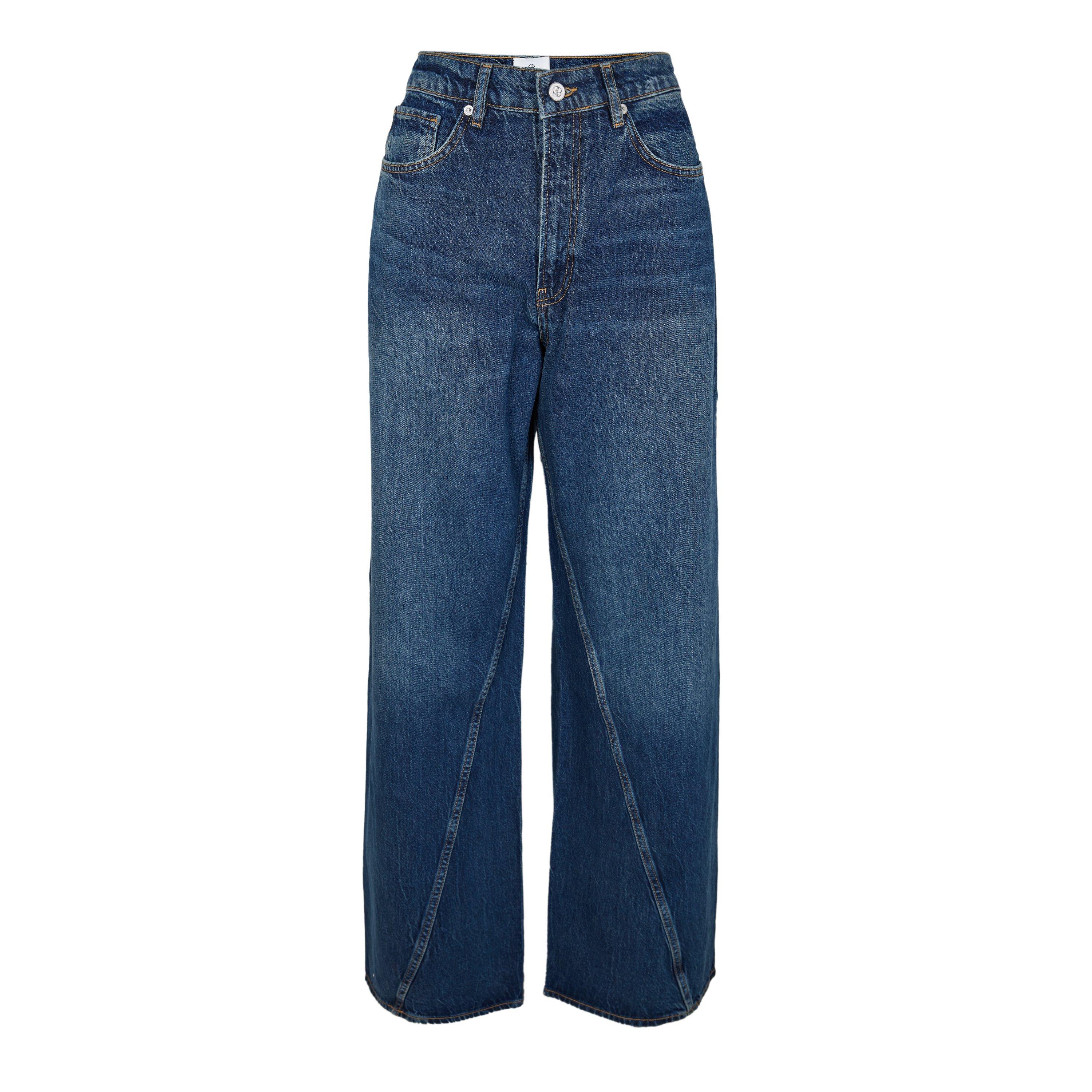 Anine Bing Womens Hugh Jeans - Washed Blue - Size 28 L30