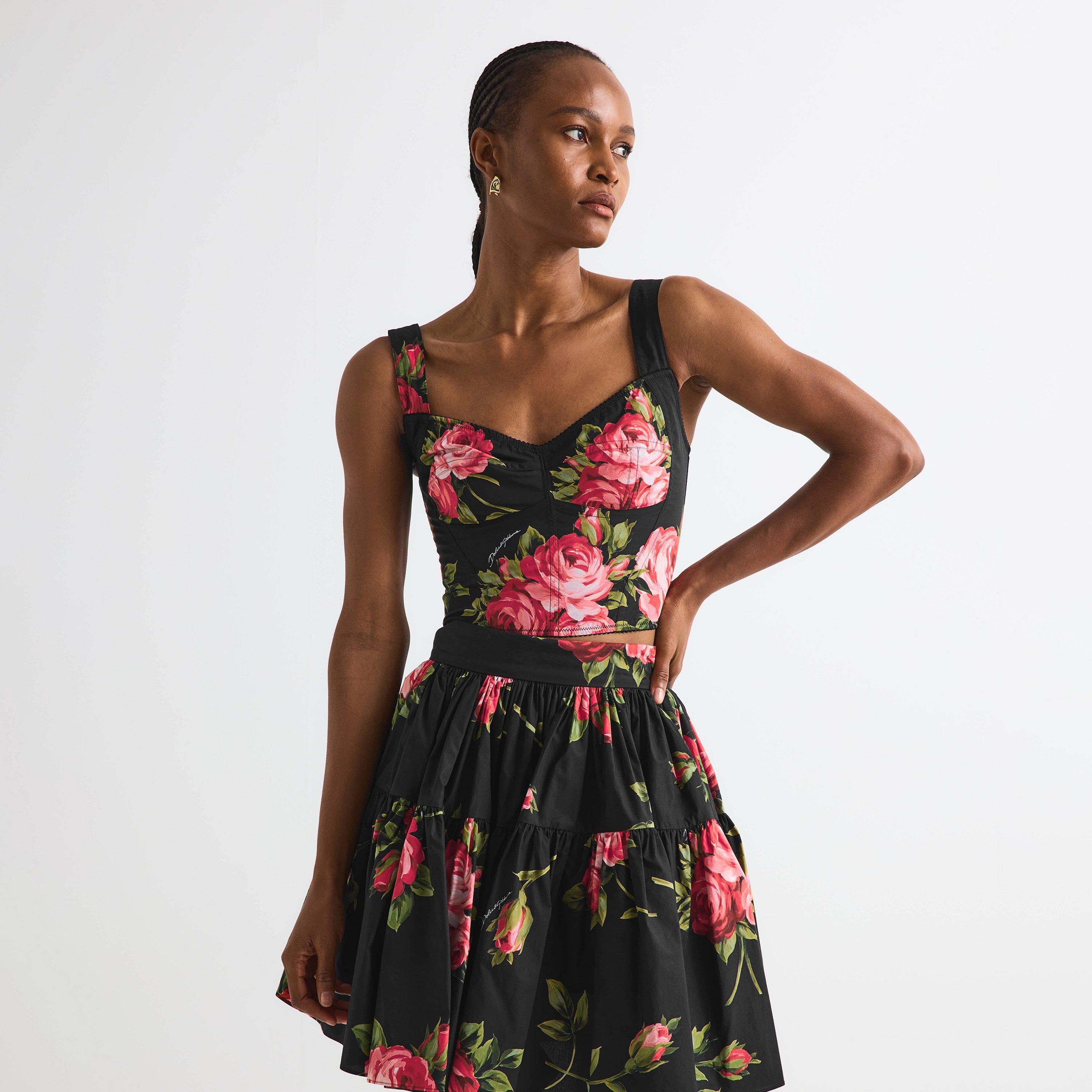 Rose Nero - Dolce and Gabbana - DG Floral Cami Top Ld61 - 3