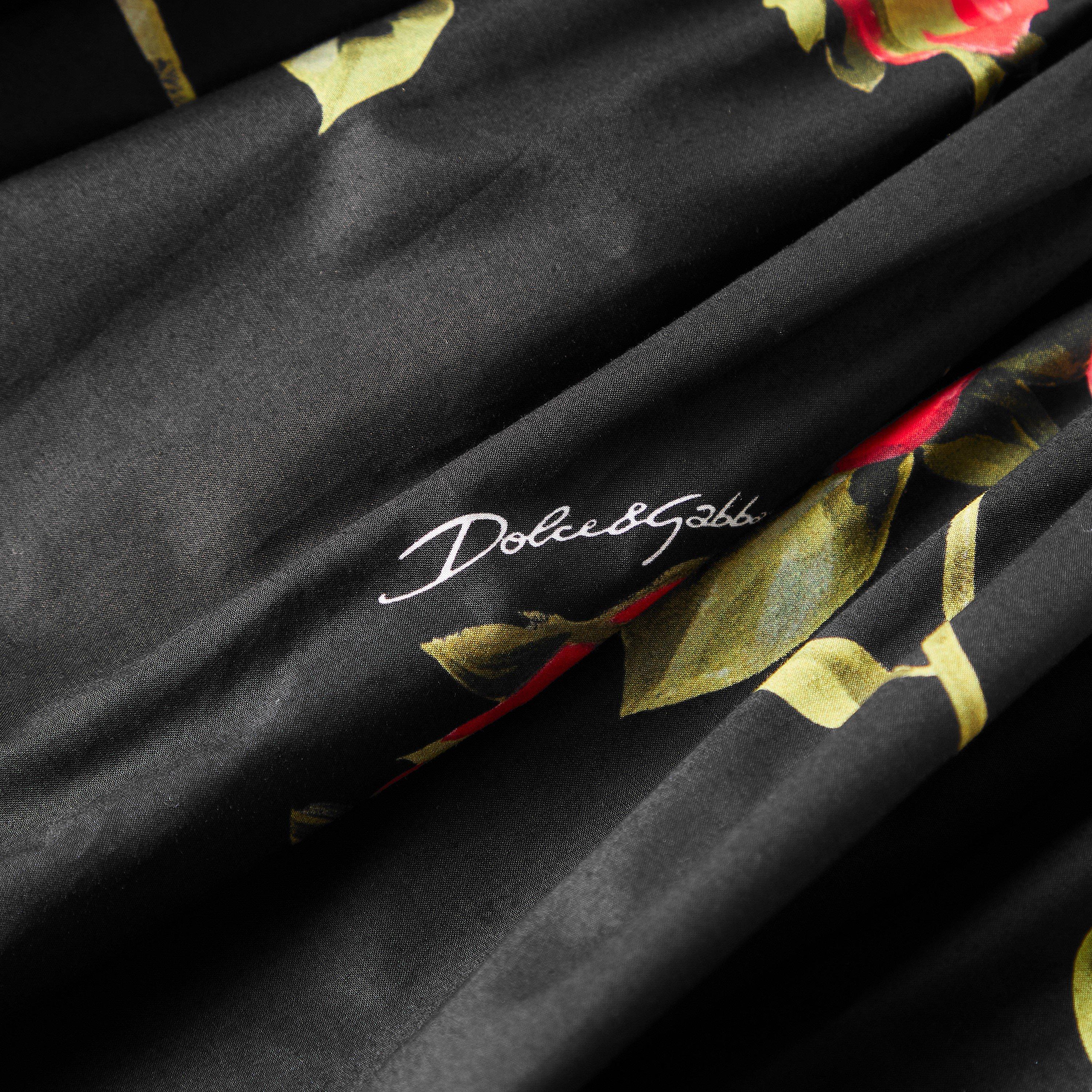 Rose Nero - Dolce and Gabbana - Women's Floral Midi Skirt - 5