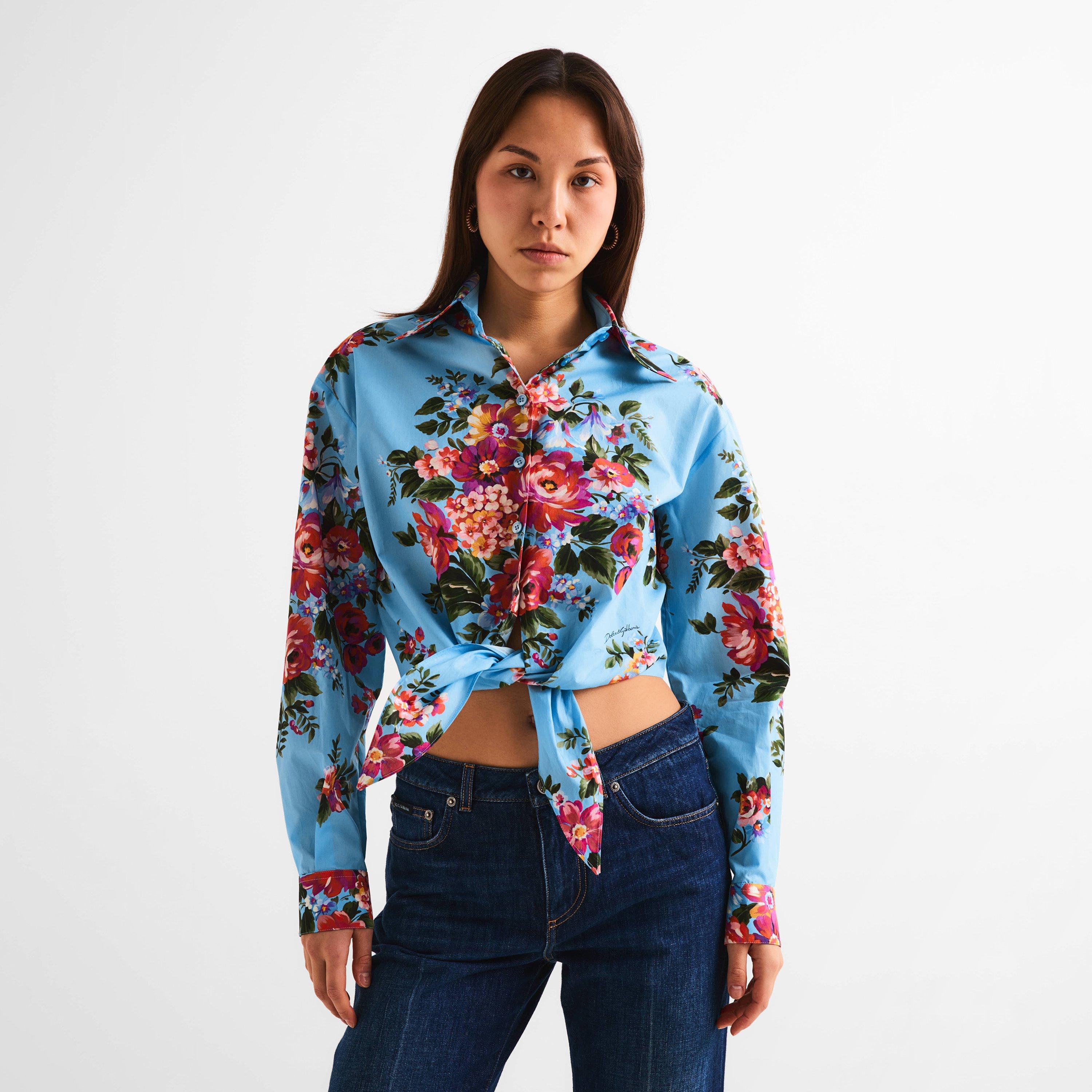 Fiori Celeste - Dolce and Gabbana - DG Tie Shirt Ld61 - 3