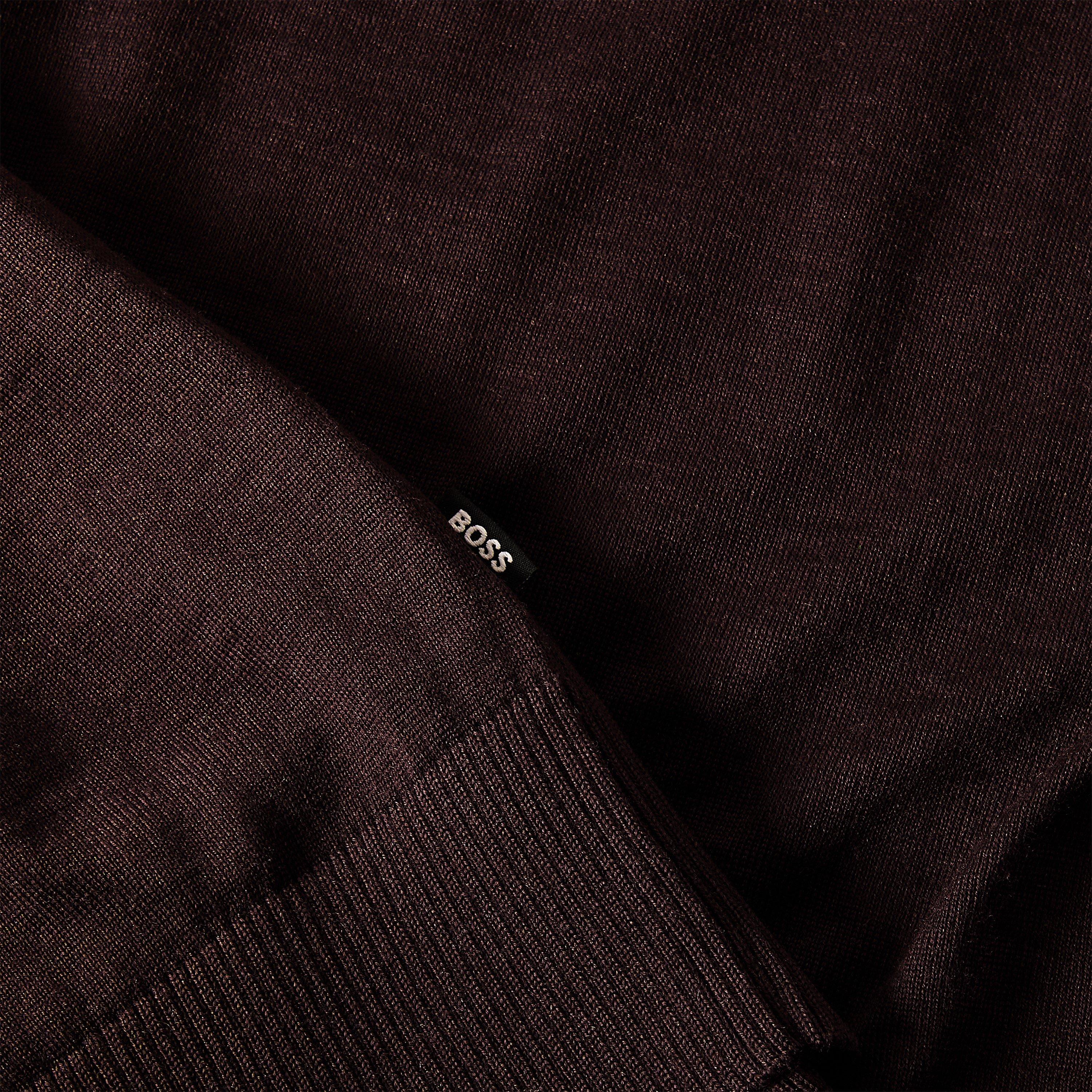 Dark Brown 207 - Boss - Mens BOSS BLACK Knitted Short Sleeve Top (Umauro) - 5