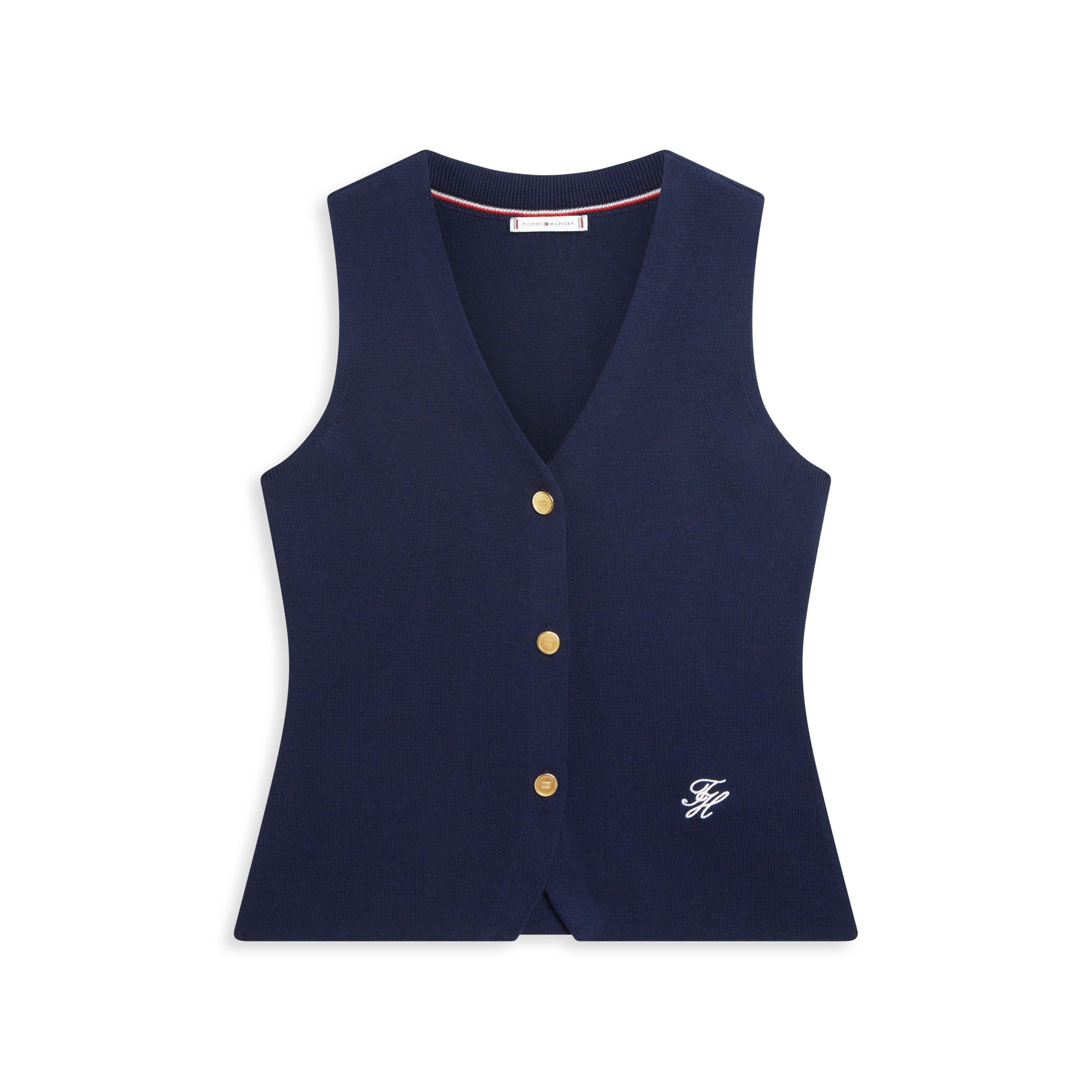 Tommy Hilfiger Women's Crew Neck Jumper - Dark Night Navy - 14 (L)