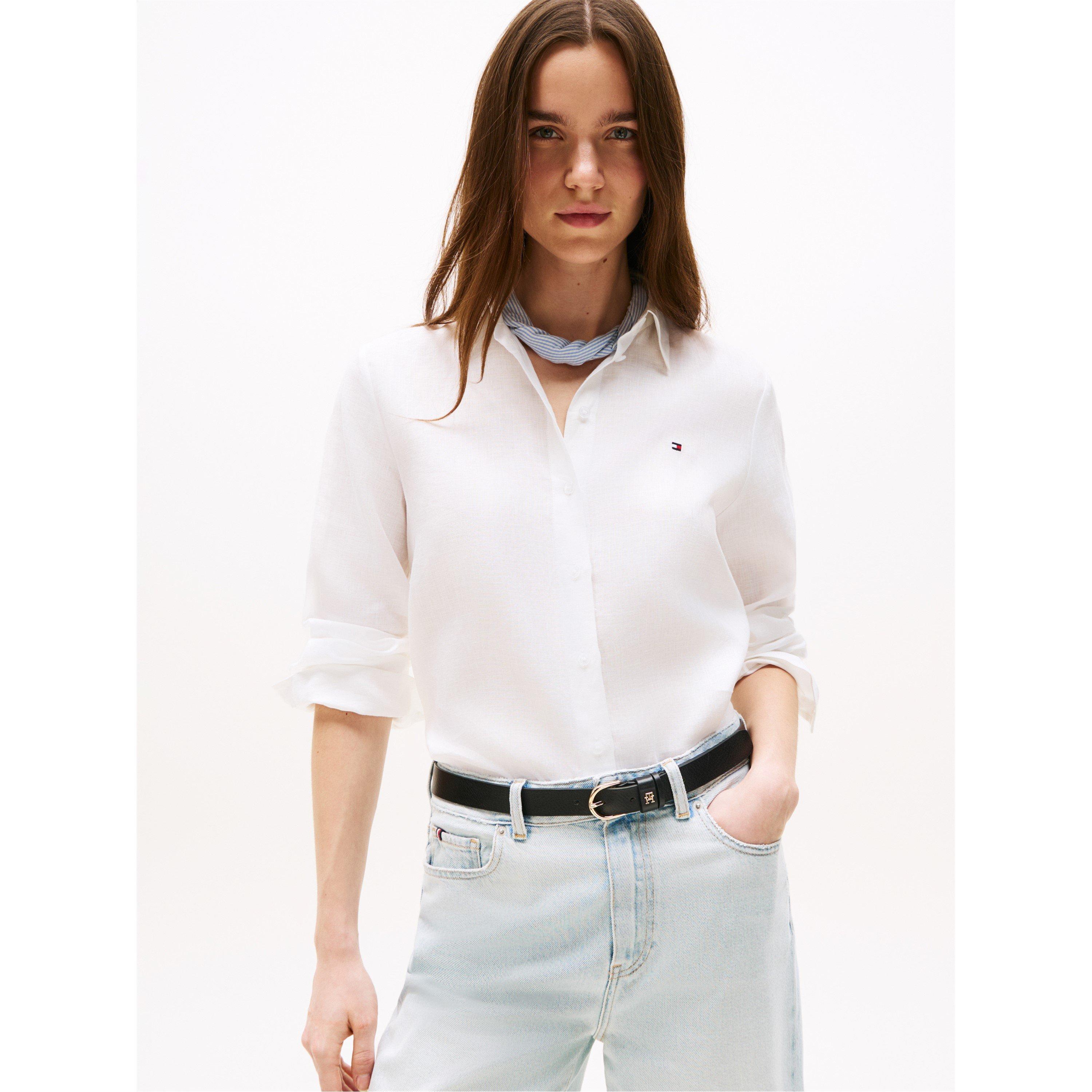Th Optic White - Tommy Hilfiger - Women's Long Sleeve Plain Shirt - 2