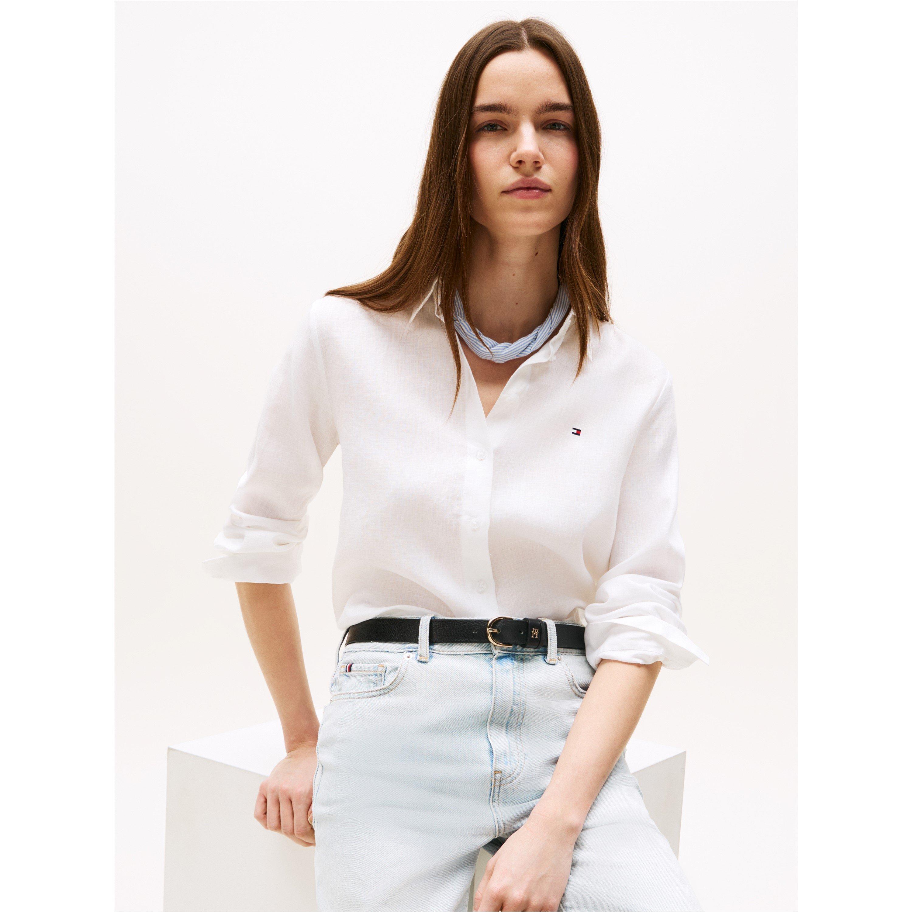 Th Optic White - Tommy Hilfiger - Women's Long Sleeve Plain Shirt - 3