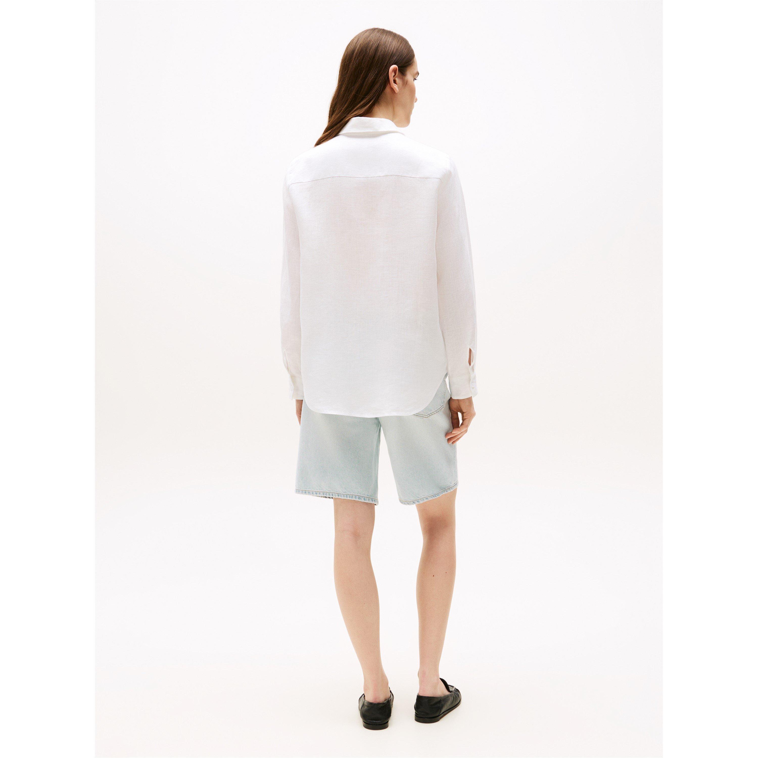 Th Optic White - Tommy Hilfiger - Women's Long Sleeve Plain Shirt - 5
