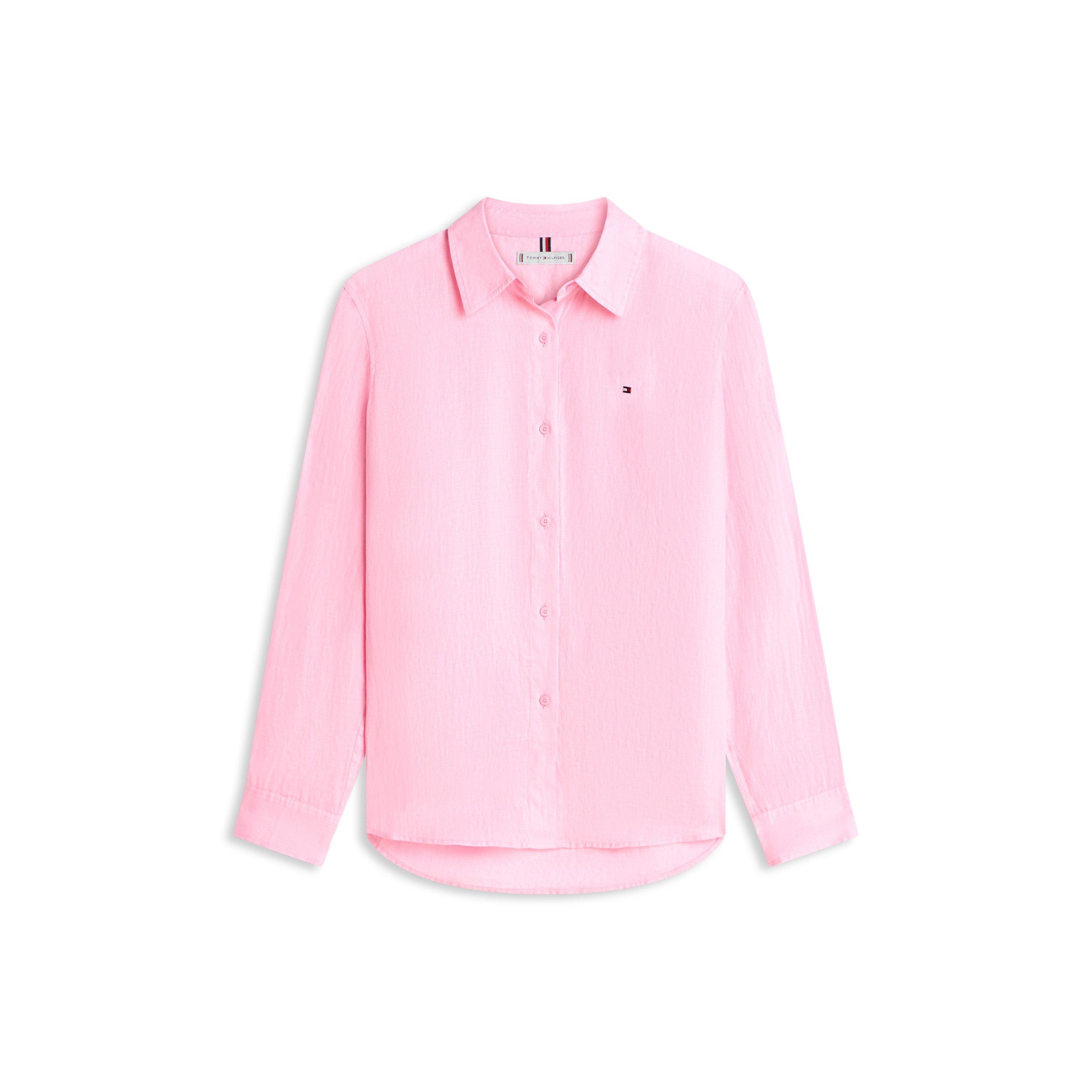 Tommy Hilfiger Women's Long Sleeve Plain Shirt - Rose Petal - 16 (XL)
