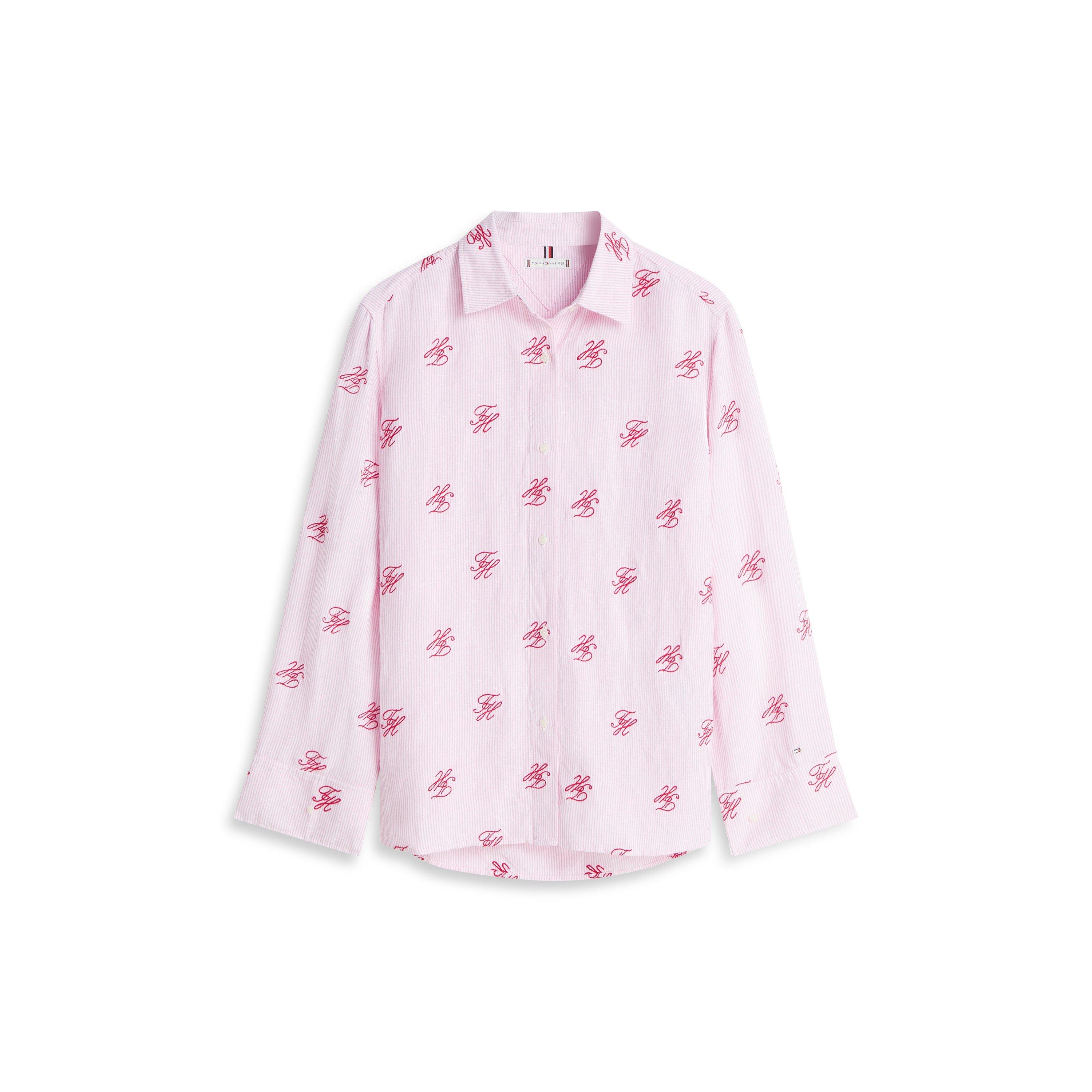 Rose Petal - Tommy Hilfiger - Women's Long Sleeve Plain Shirt - 1