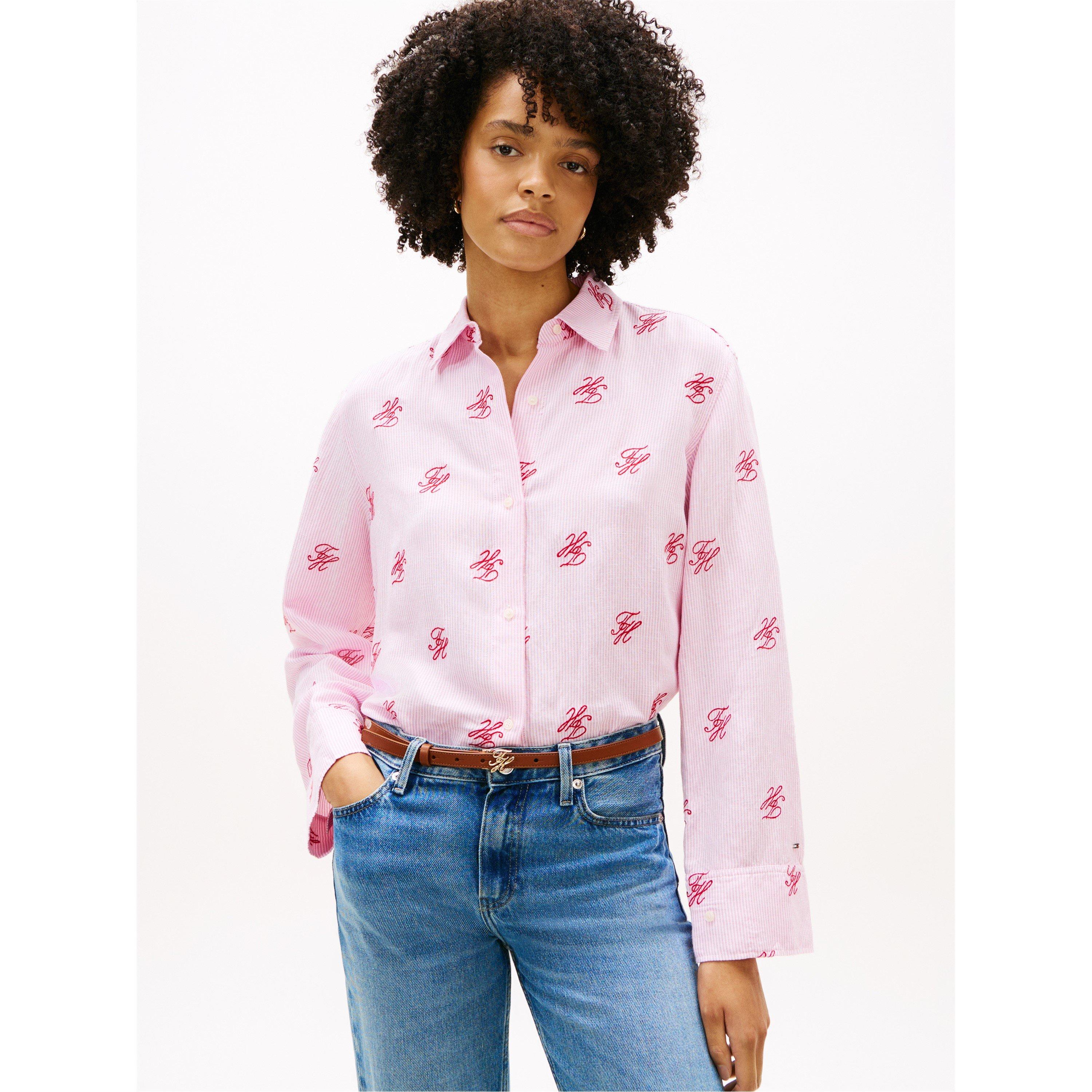 Rose Petal - Tommy Hilfiger - Tommy Linen AOPShirt Ld63 - 2