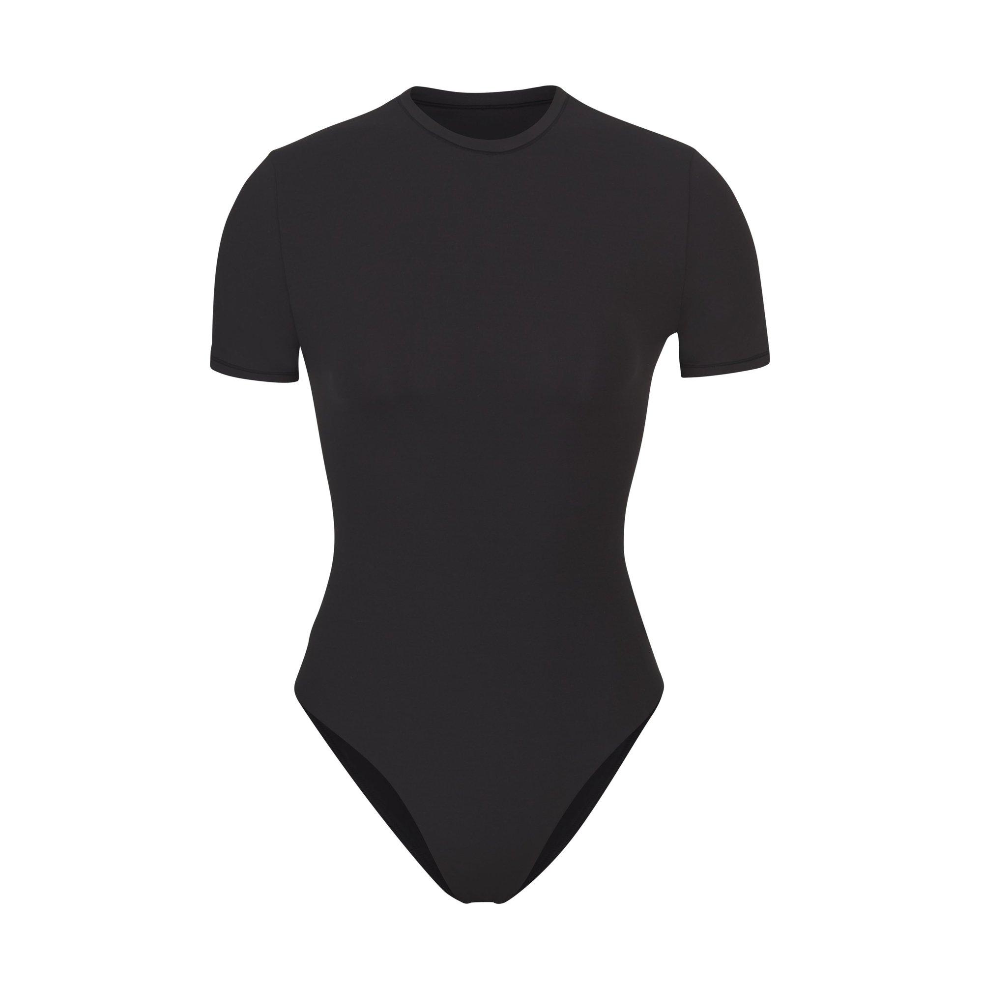 SKIMS Womens Fits Everybody T-Shirt Bodysuit - Onyx - Size 18 (2XL)