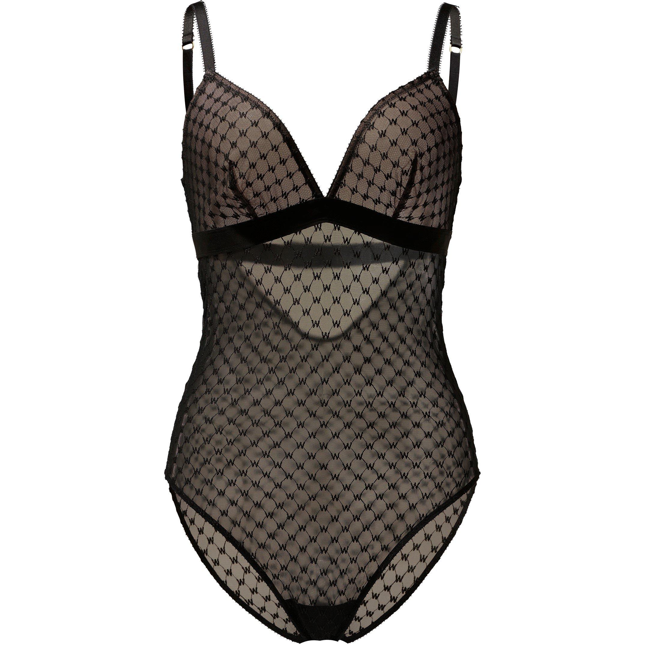 Wolford Women's Triangle Bodysuit - Black - 12 (M)