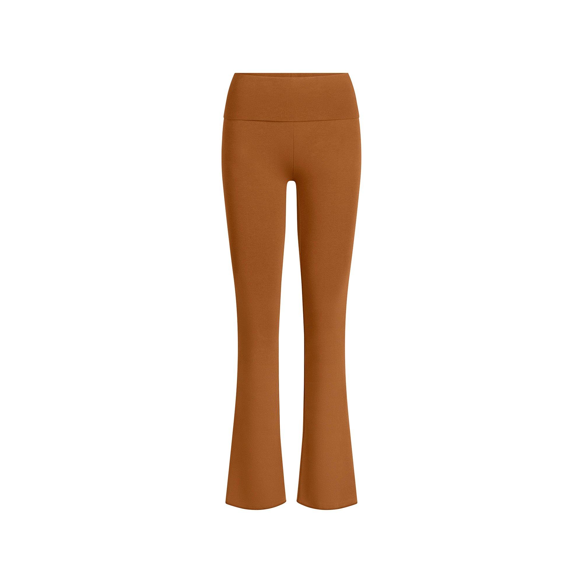 SKIMS Womens Cotton Jersey Foldover Pant - Chai - Size 16 (XL)
