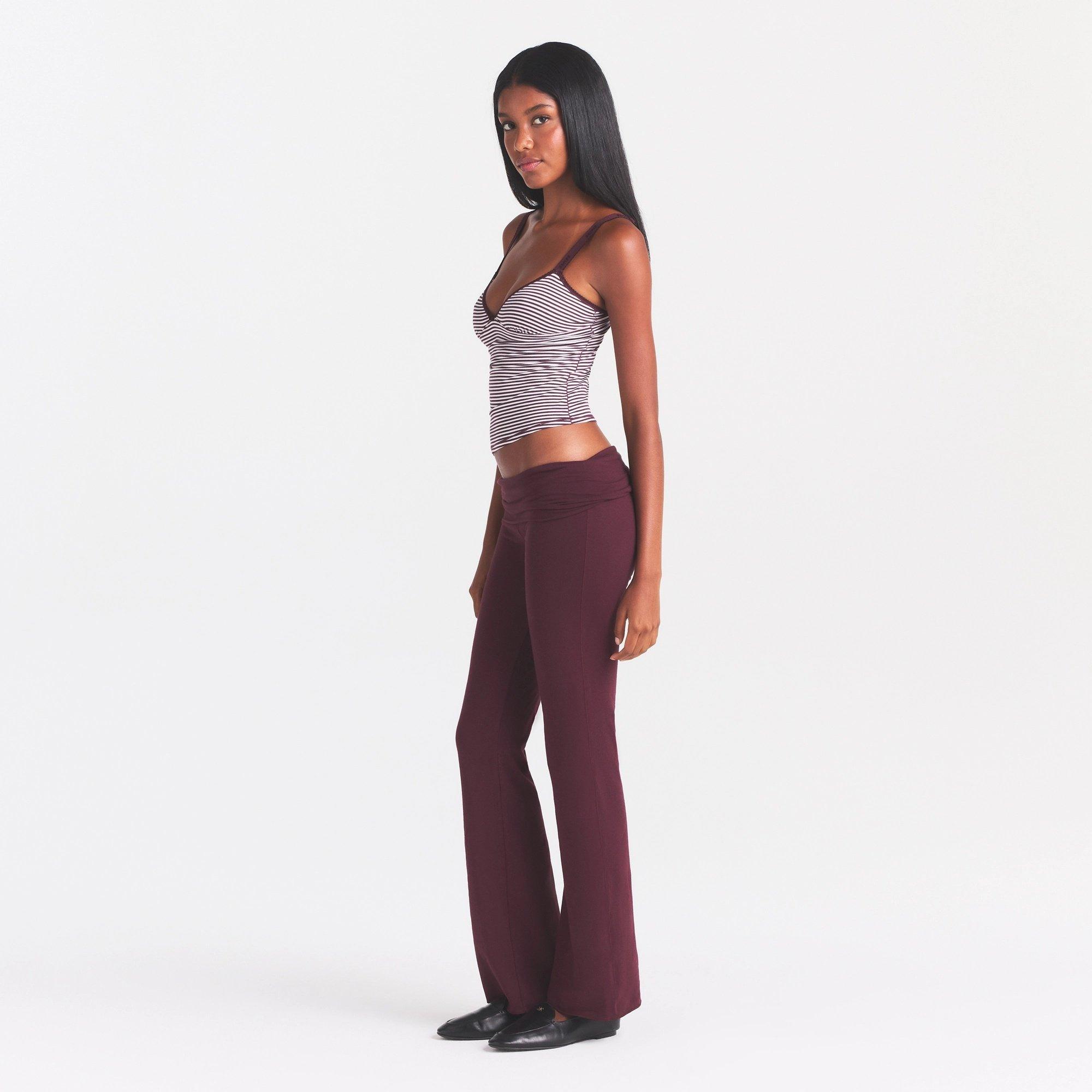 Currant - SKIMS EDIT - Womens Cotton Jersey Foldover Pant - 2