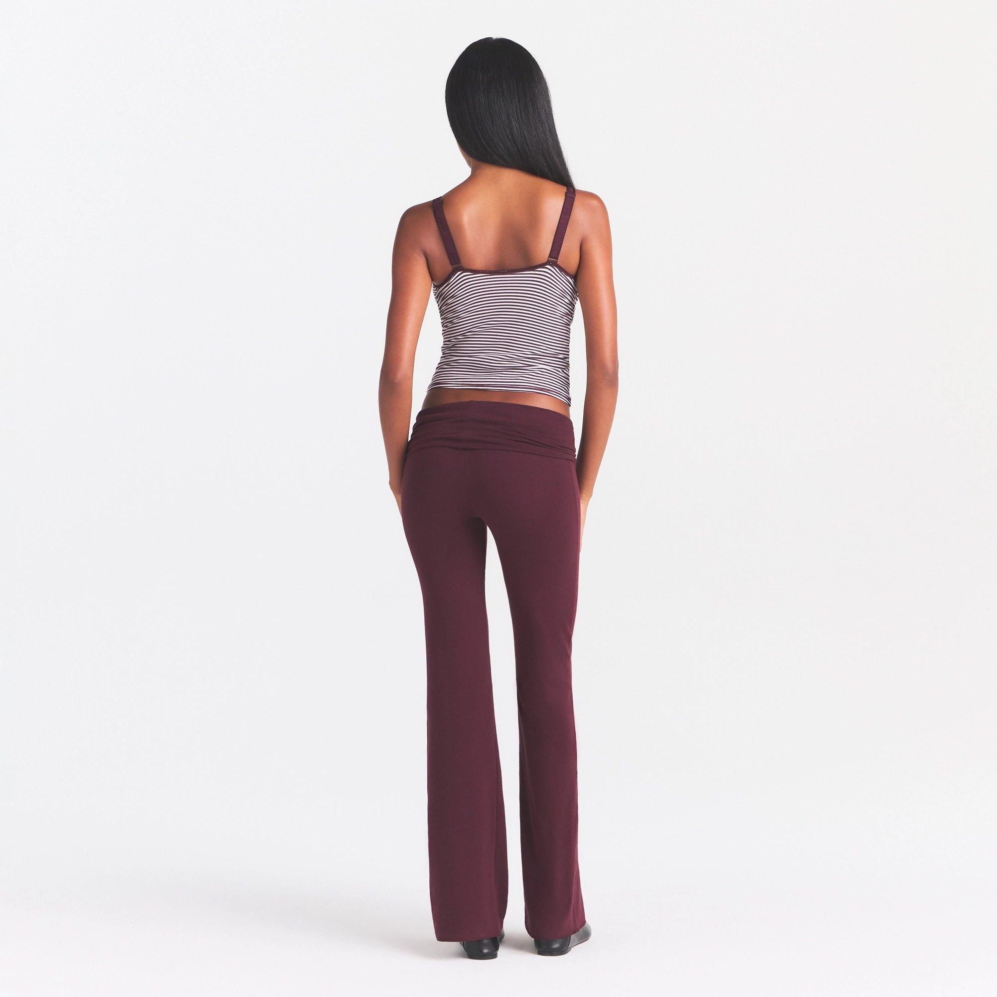 Currant - SKIMS EDIT - Womens Cotton Jersey Foldover Pant - 3