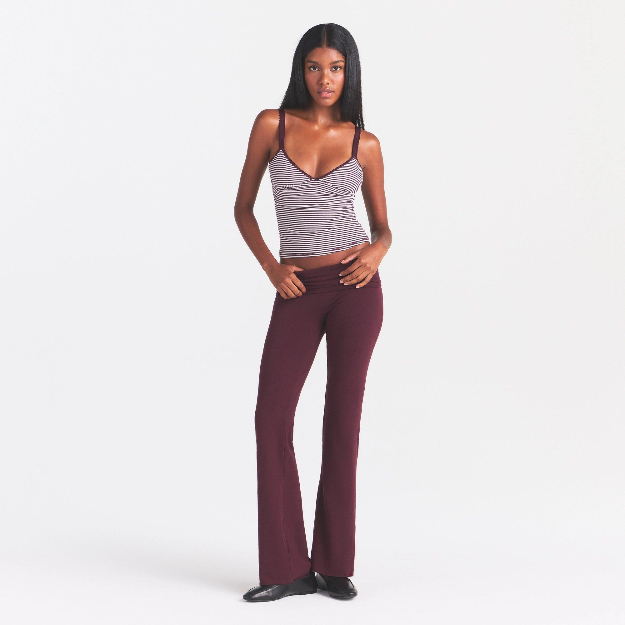 Currant - SKIMS EDIT - Womens Cotton Jersey Foldover Pant - 4