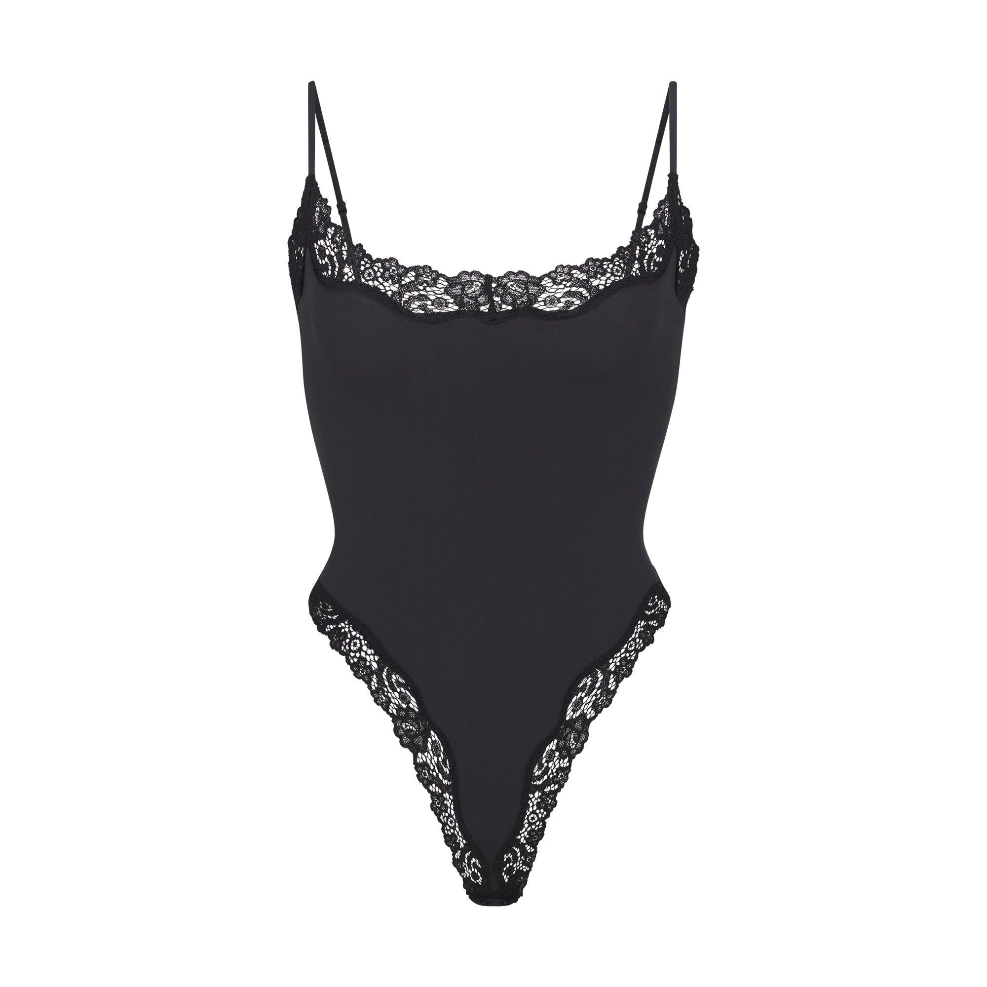 SKIMS Womens Fits Everybody Lace Cami Bodysuit - Onyx - Size 20 (3XL)