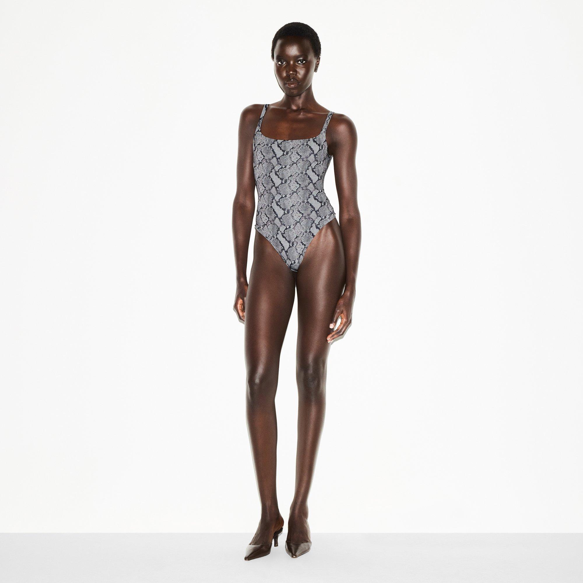 Snake Print - SKIMS - Womens Fits Everybody Square Neck Bodysuit - 6