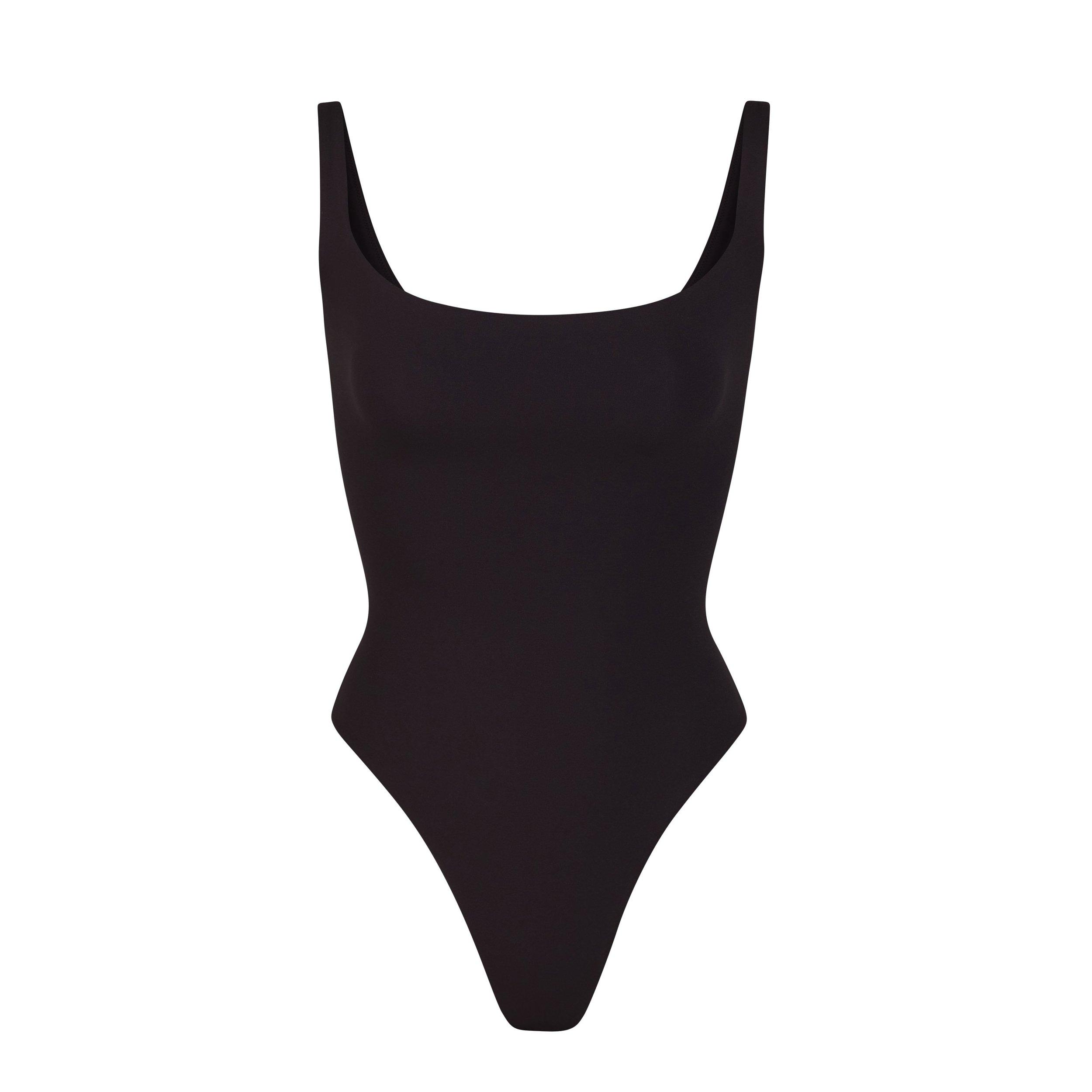 SKIMS Womens Fits Everybody Square Neck Bodysuit - Onyx - Size 18 (2XL)