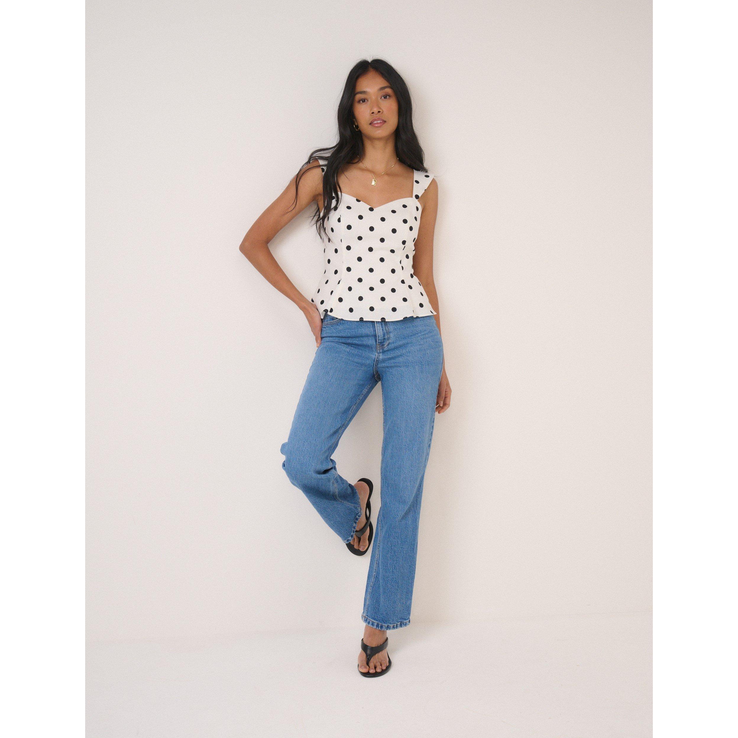 Nobodys Child Women's Peplum Top - Cream - 8 (XS)