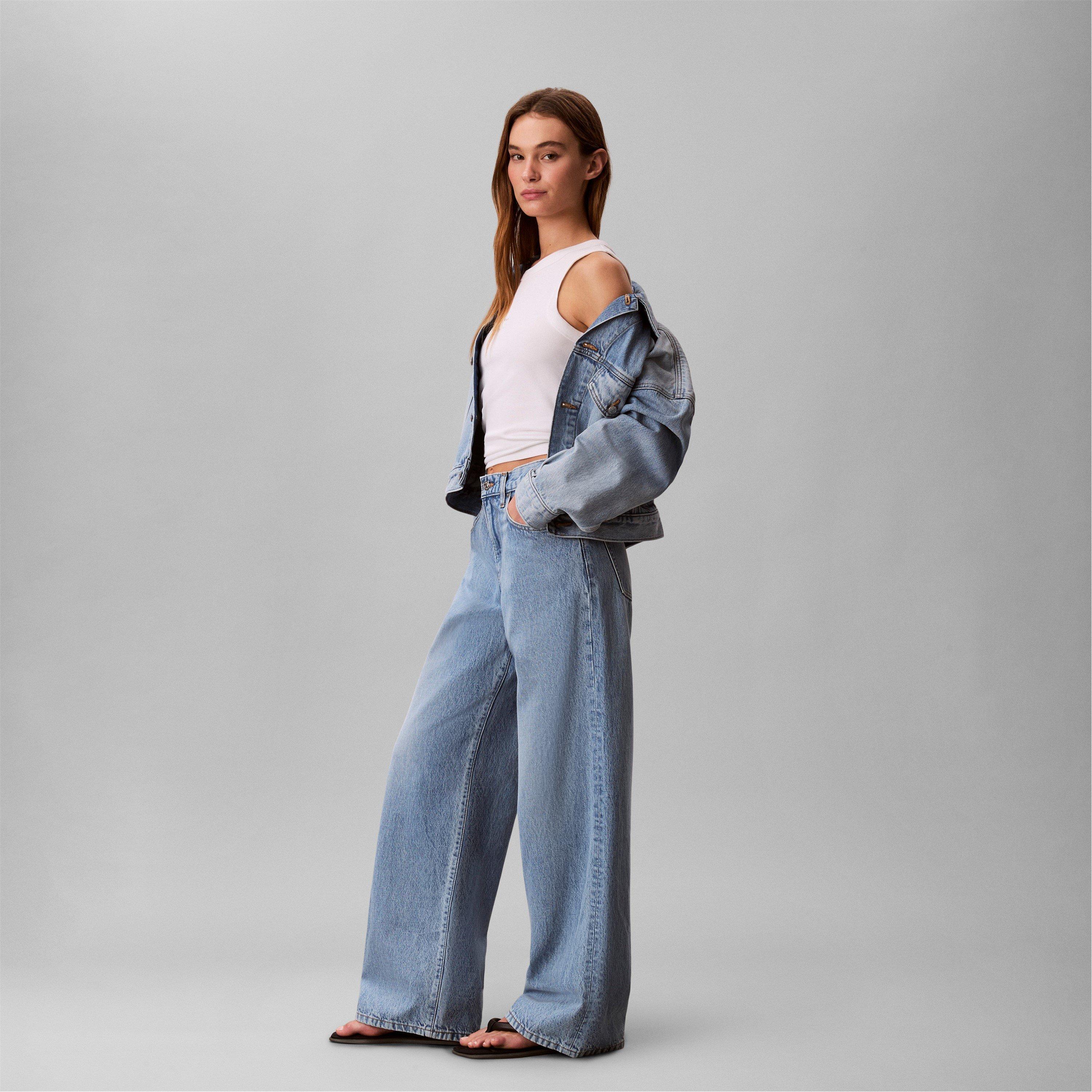 Sage Stone - Calvin Klein Jeans - CKJ Wide Leg Jeans Ld63 - 4