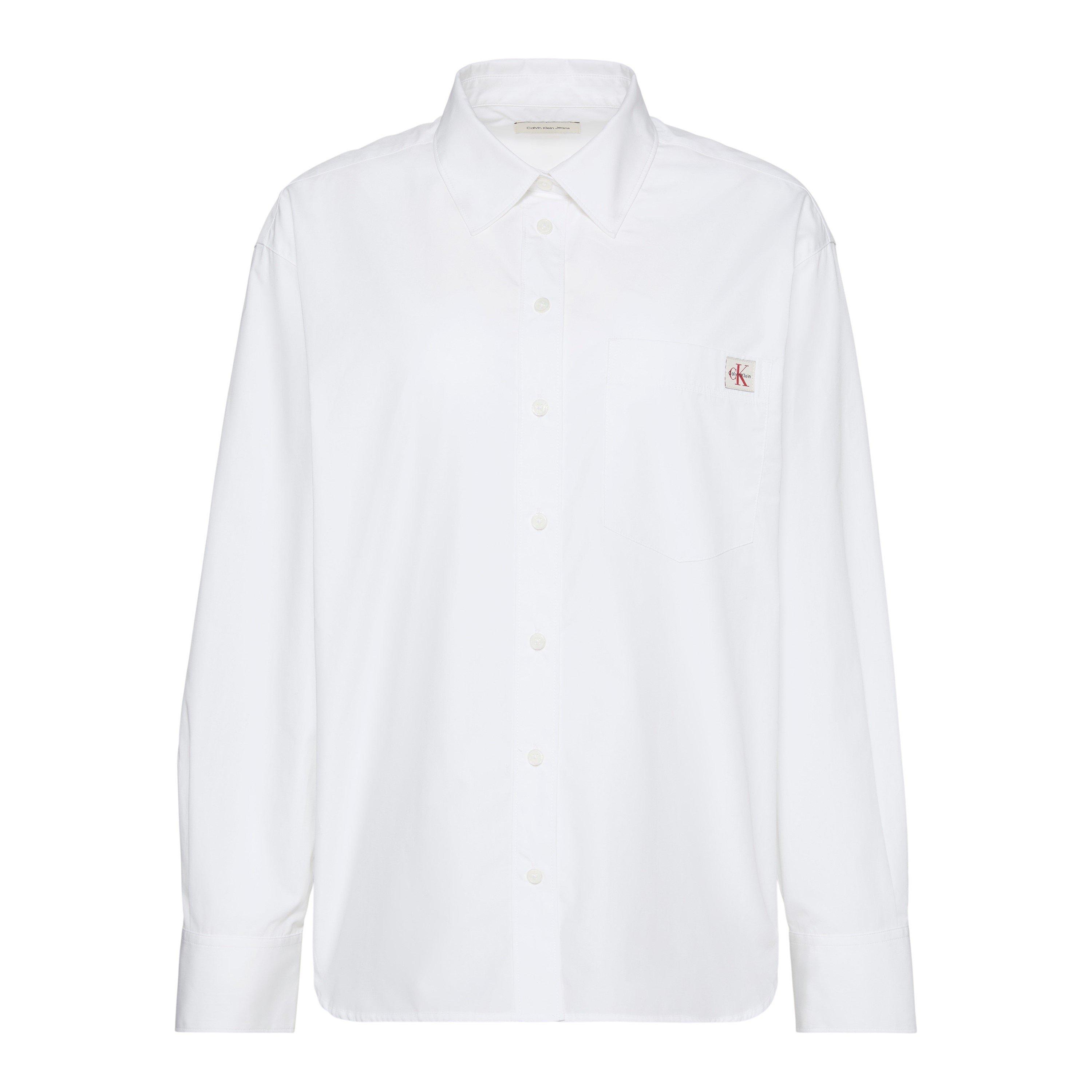 Calvin Klein Jeans Women's Long Sleeve Shirt - Brilliant White - 16 (XL)